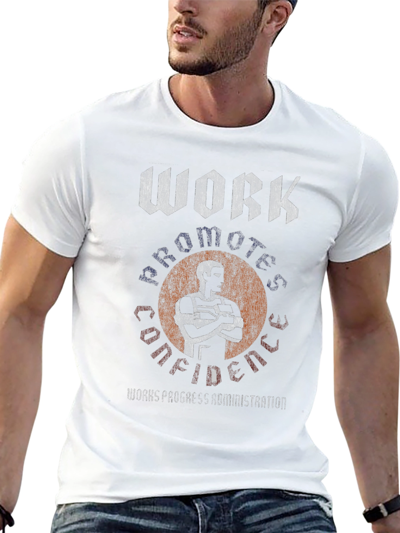 Work Promotes Confidence Tee - WPA Inspired