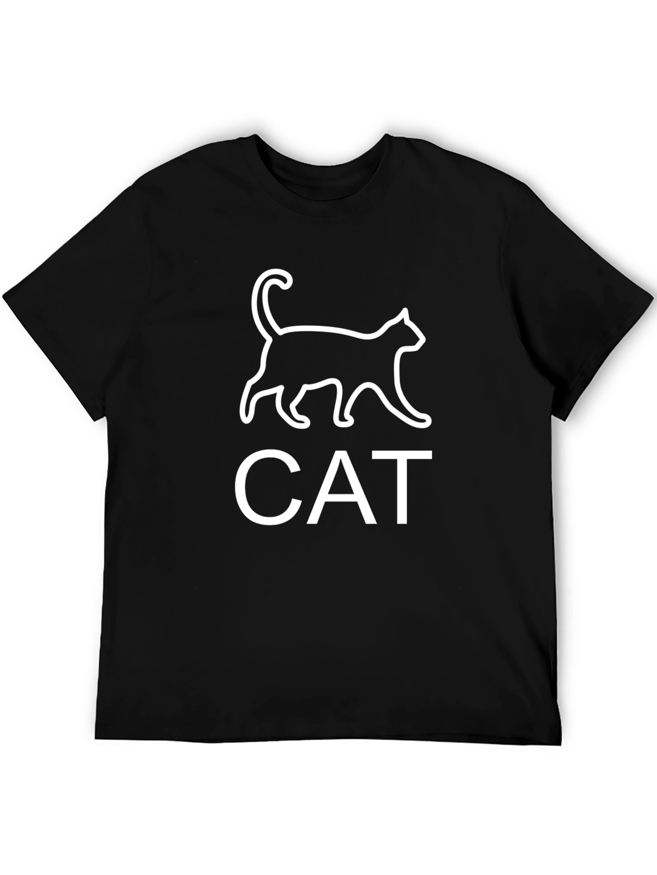 Cool Cat Tee - Black Cotton Graphic T-Shirt