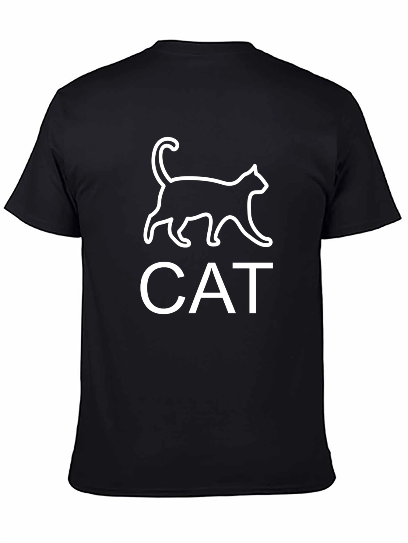 Cool Cat Tee - Black Cotton Graphic T-Shirt