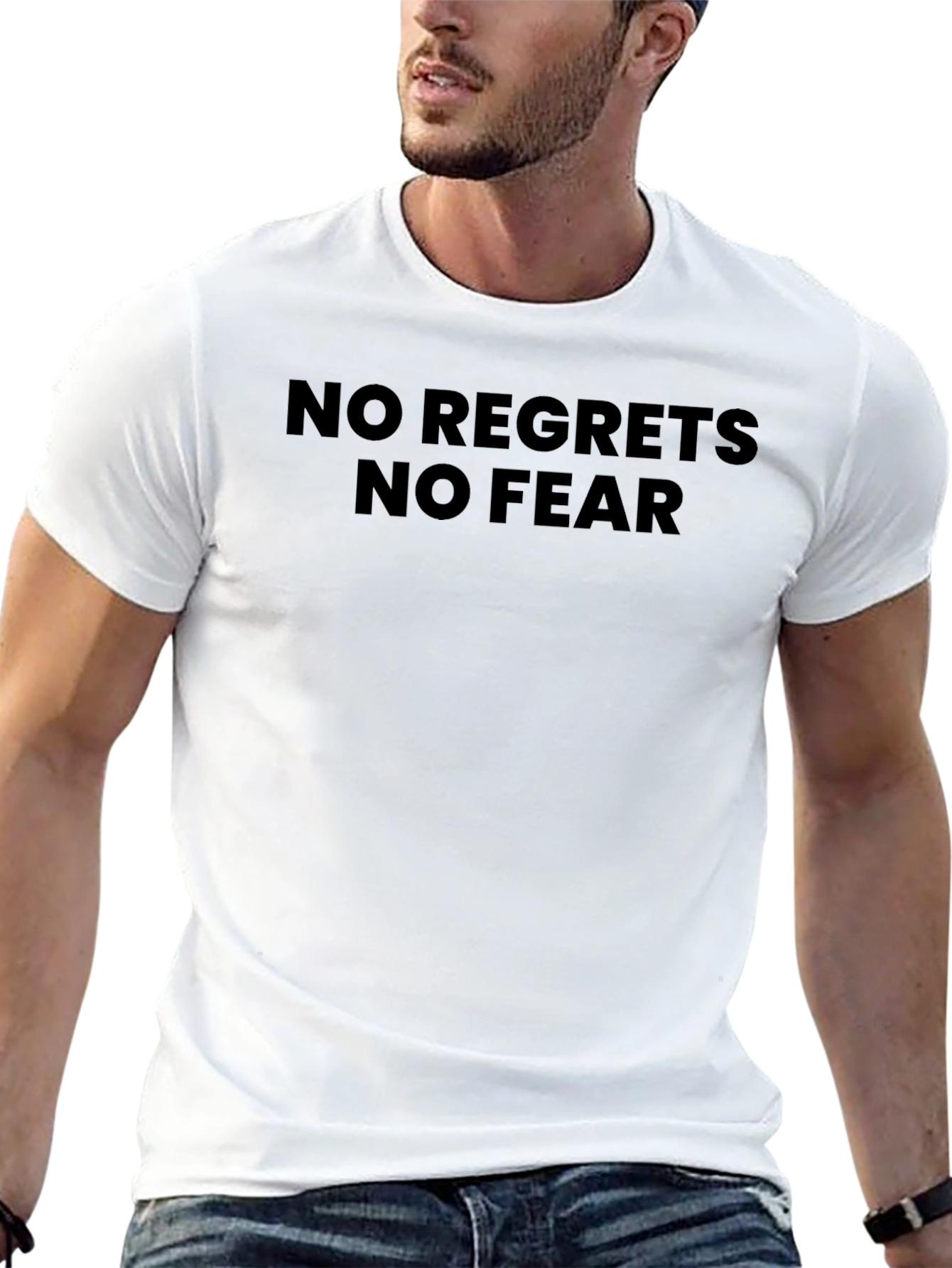 No Regrets No Fear Black T-Shirt
