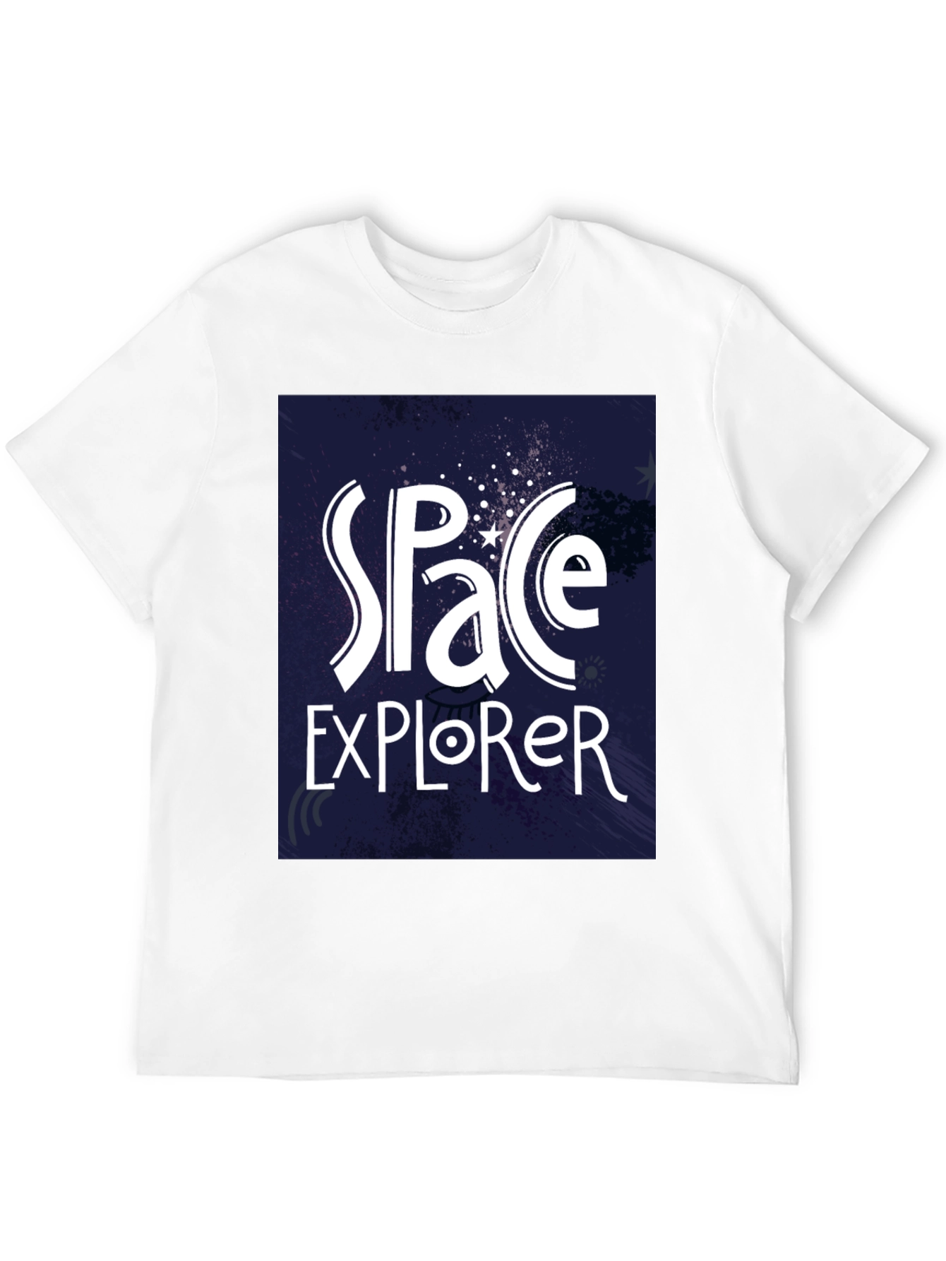 Space Explorer T-Shirt - Galaxy Design Black Tee