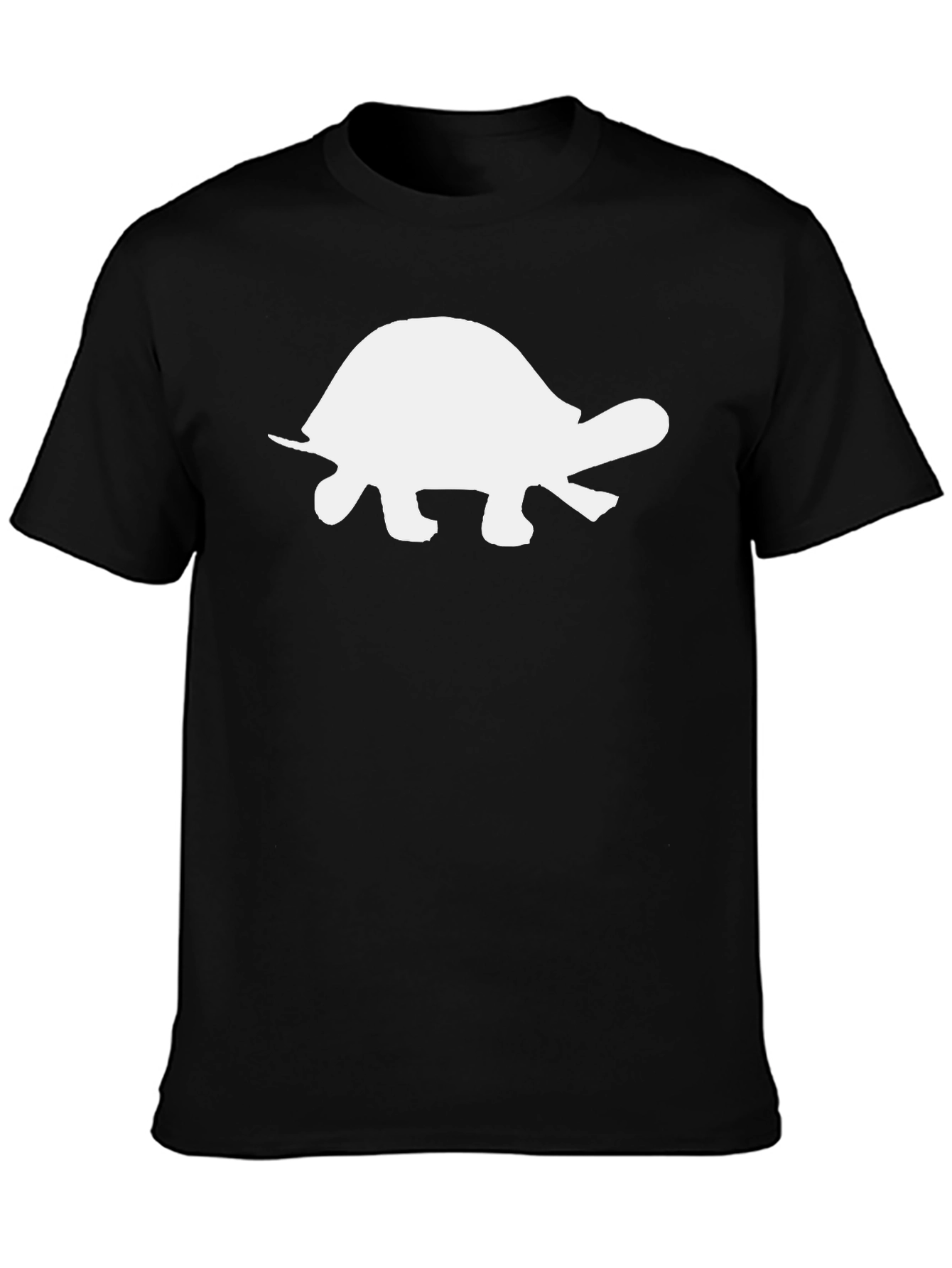 Turtle Graphic Tee - Black Cotton T-Shirt