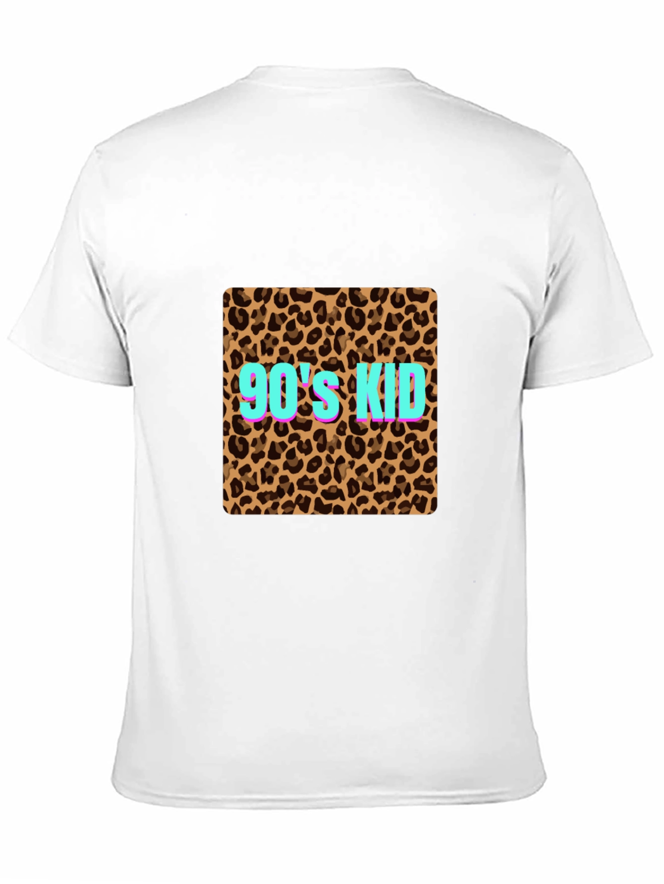90s Kid Leopard Print Black T-Shirt
