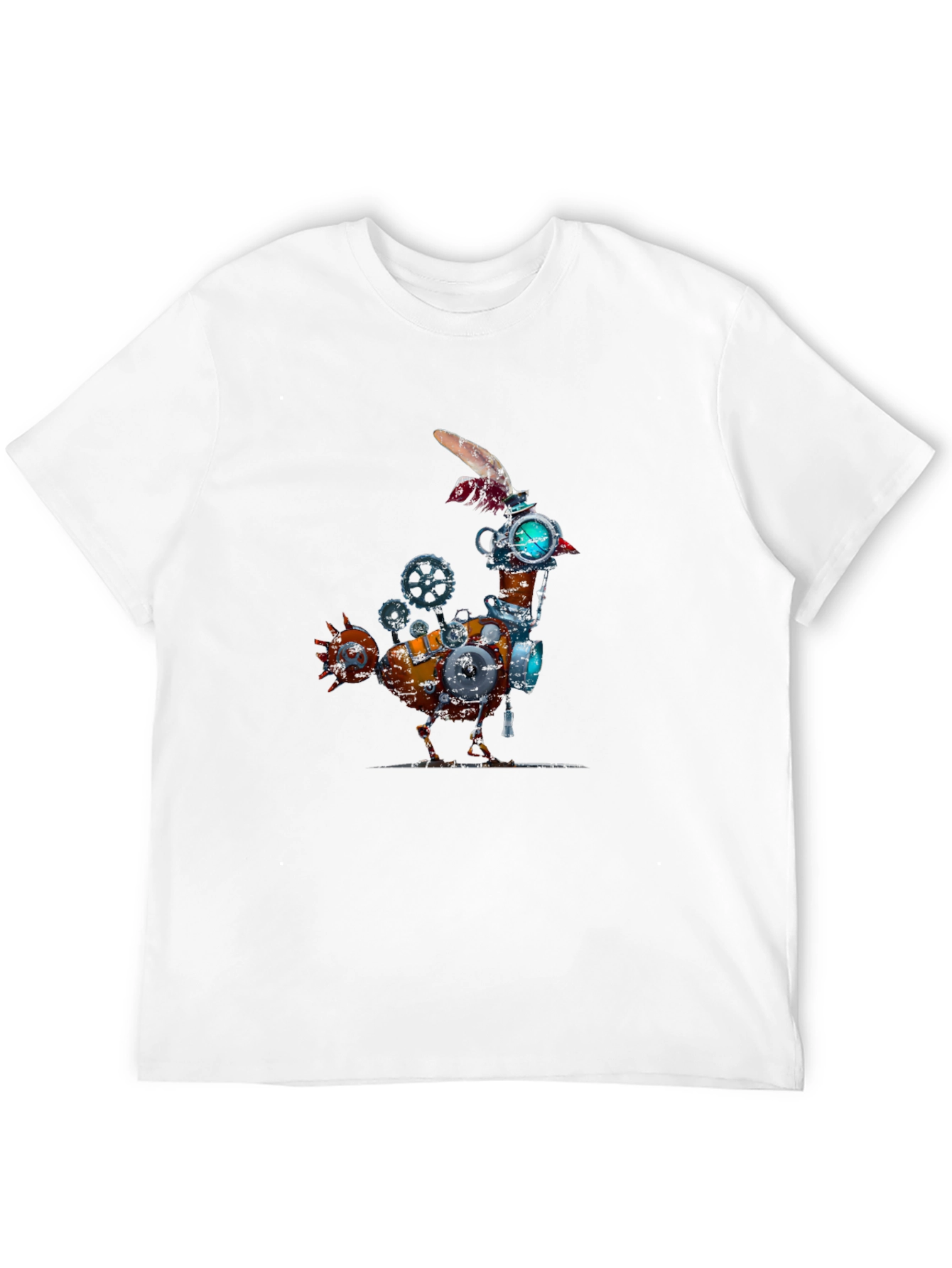 Steampunk Mechanical Chicken Graphic Tee