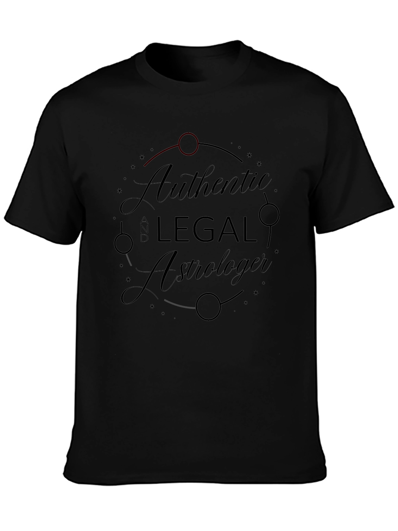 Authentic Legal Astrologer Black T-Shirt