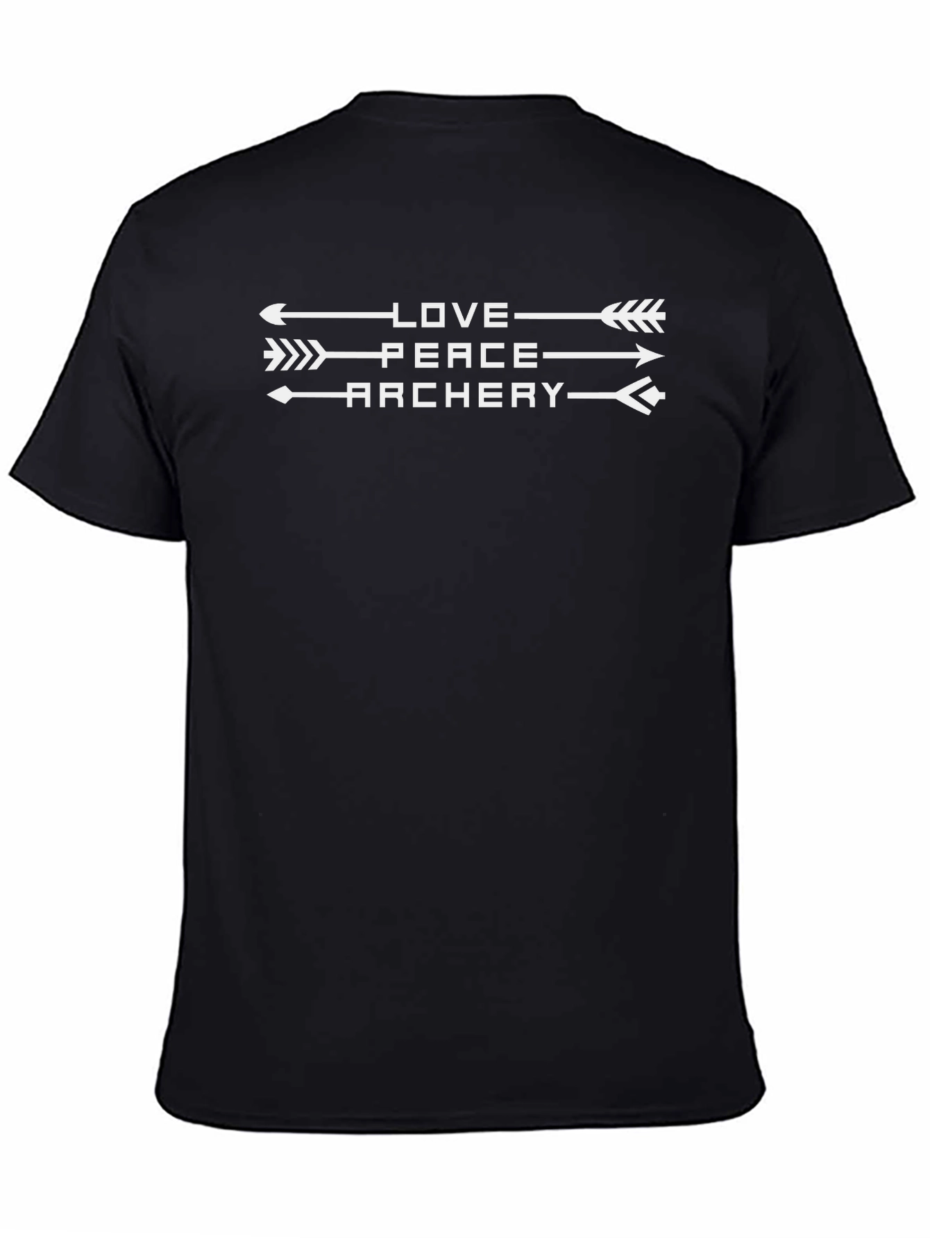Love Peace Archery Black Graphic Tee