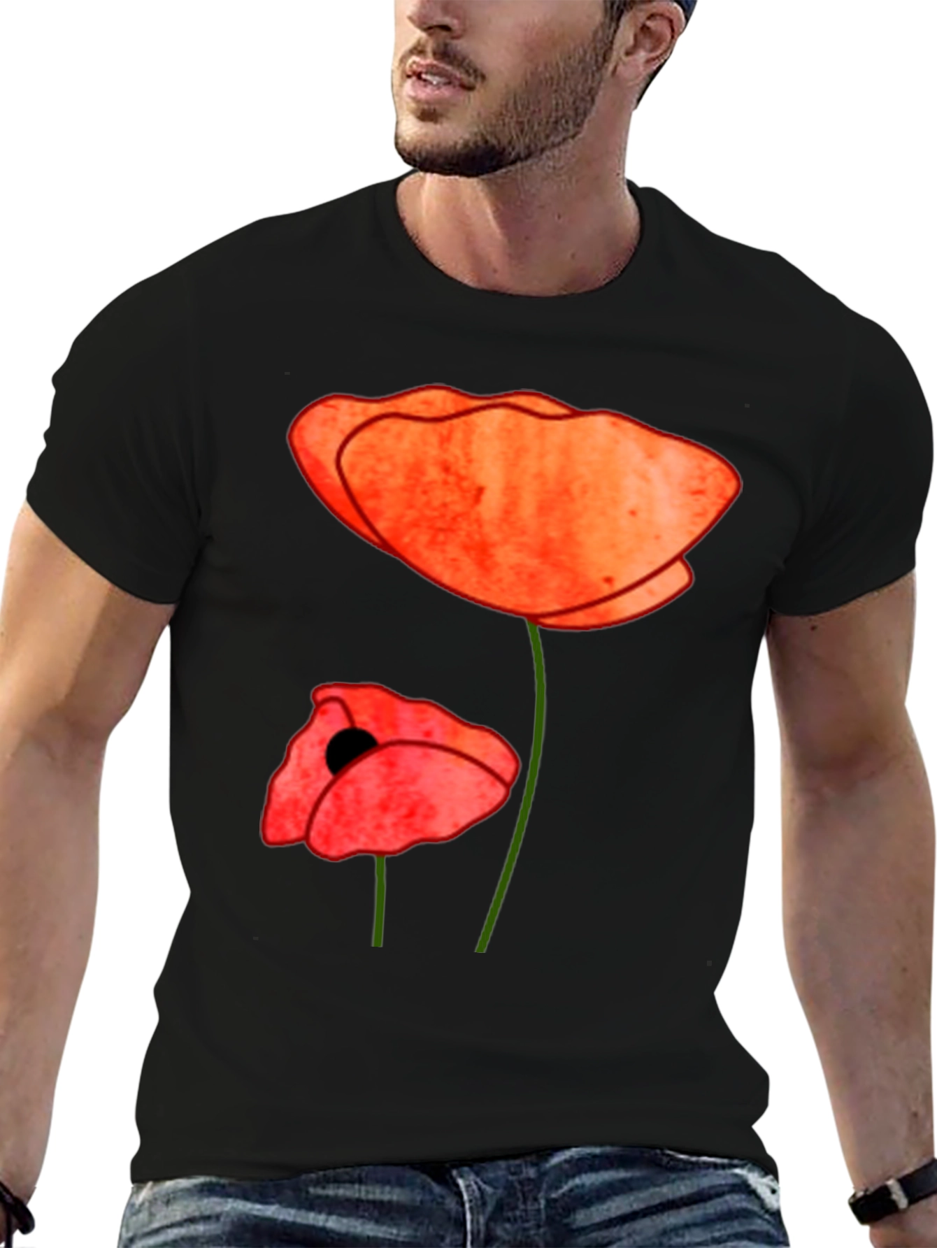 Poppy Flower Graphic Tee