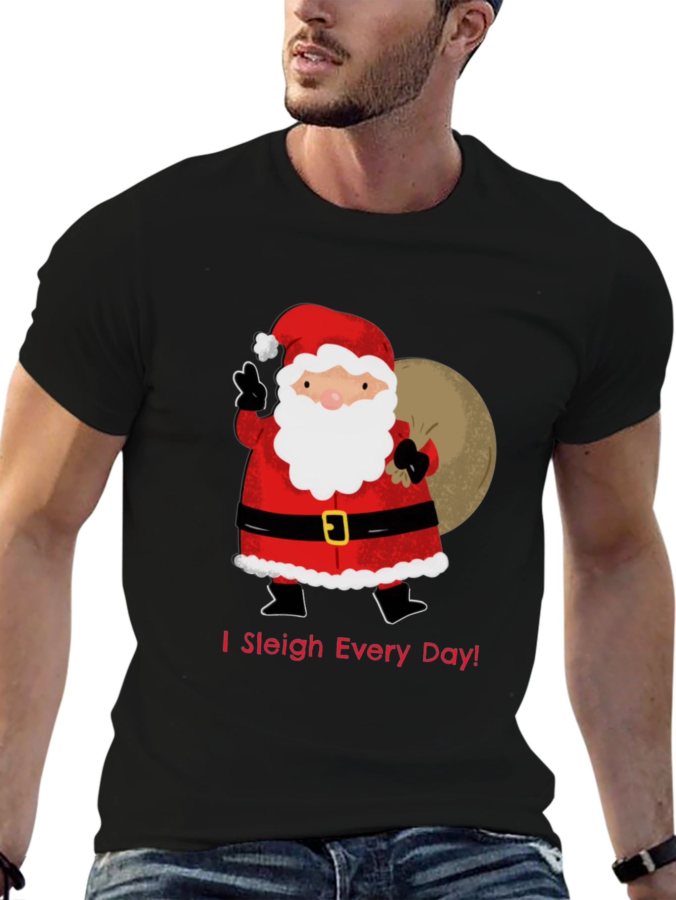 I Sleigh Every Day Santa T-Shirt