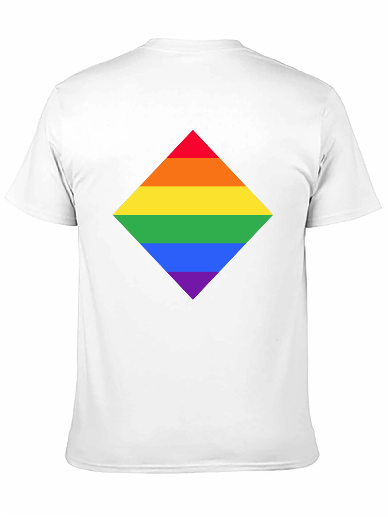 Rainbow Pride Diamond Graphic T-Shirt - Black