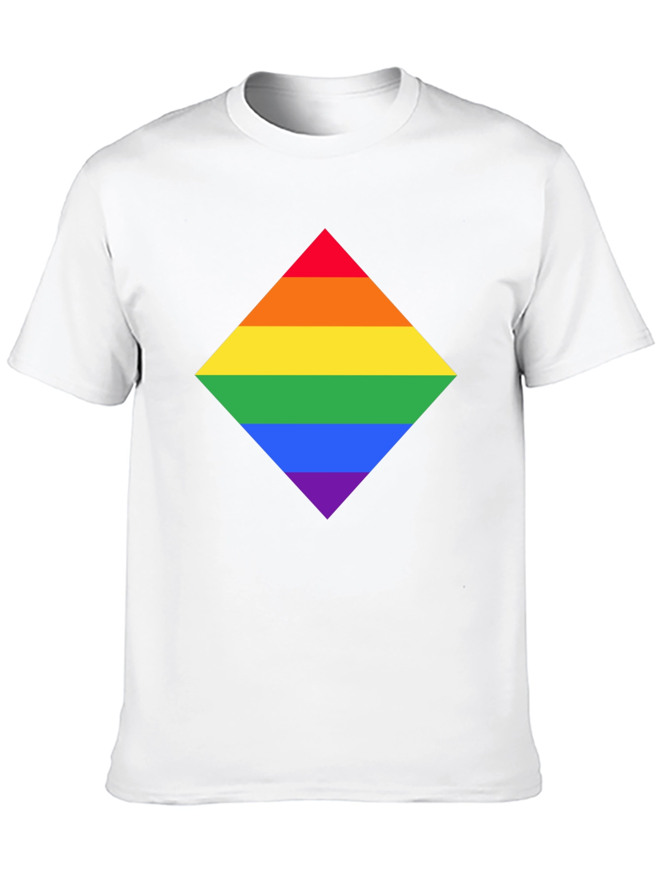 Rainbow Pride Diamond Graphic T-Shirt - Black