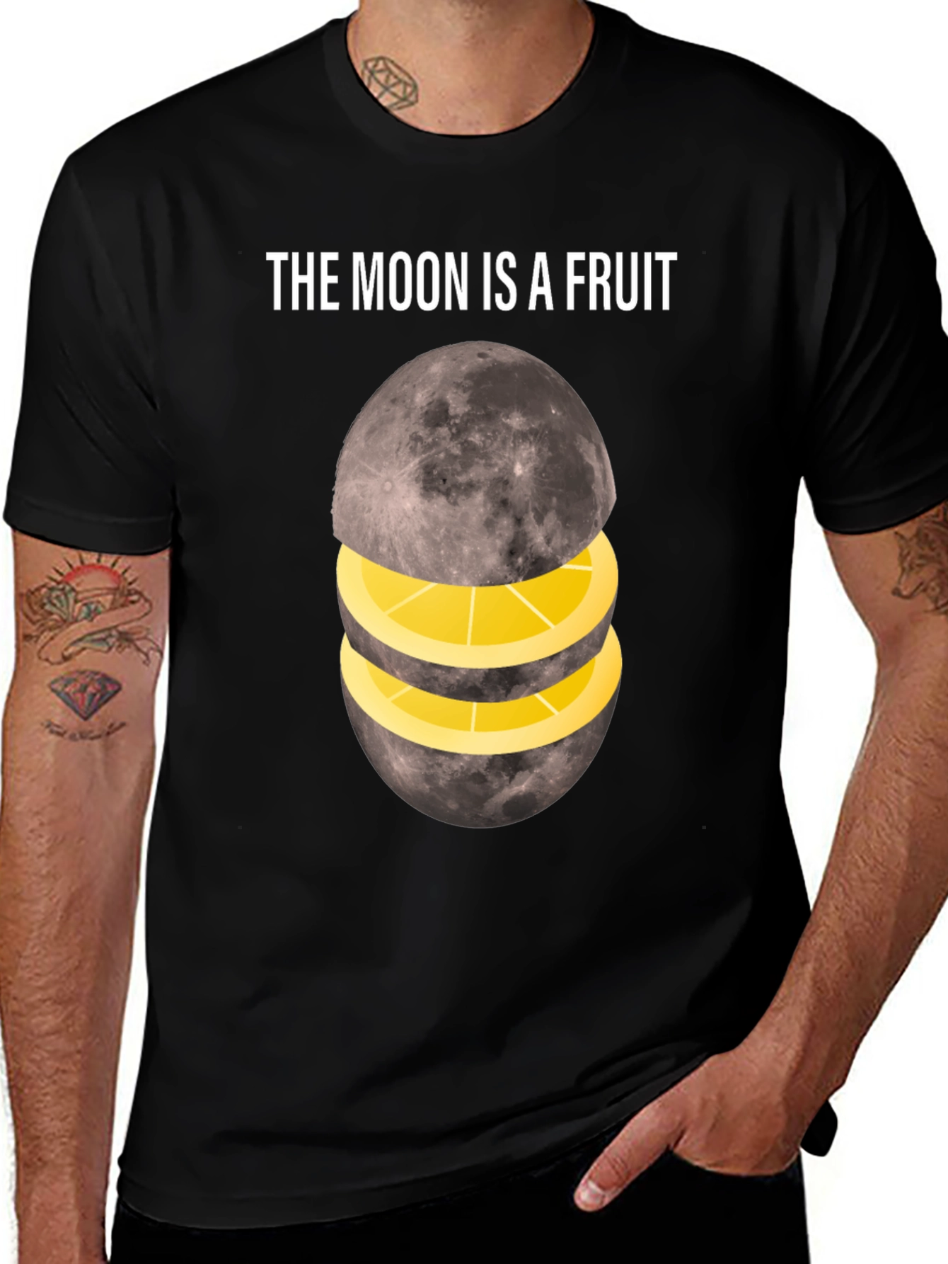Moon Fruit Slice Graphic T-Shirt