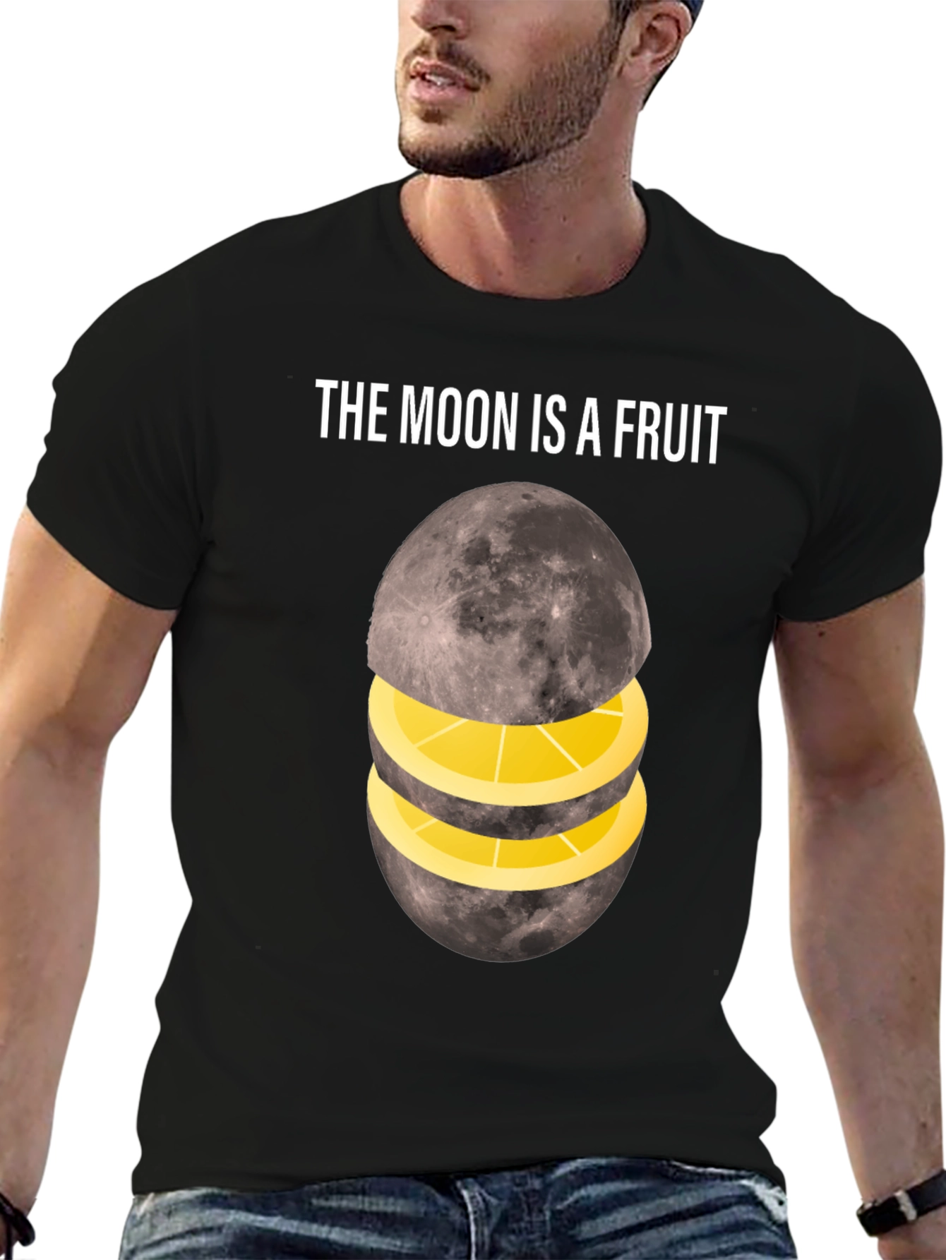 Moon Fruit Slice Graphic T-Shirt