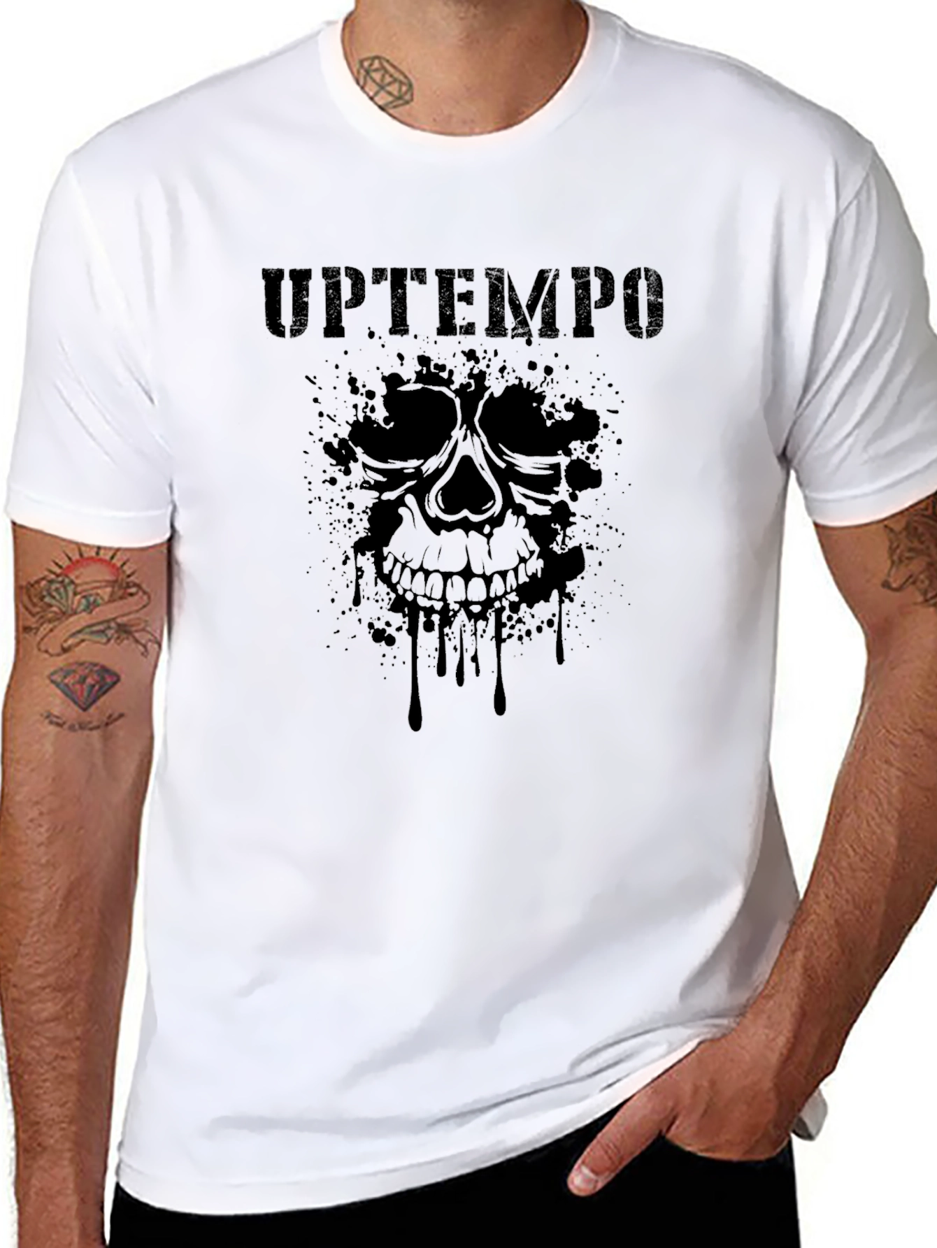 Uptempo Skull Graphic Black T-Shirt