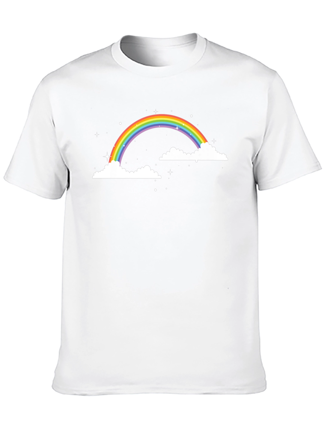 Rainbow Cloud Graphic Tee - Black Unisex T-Shirt