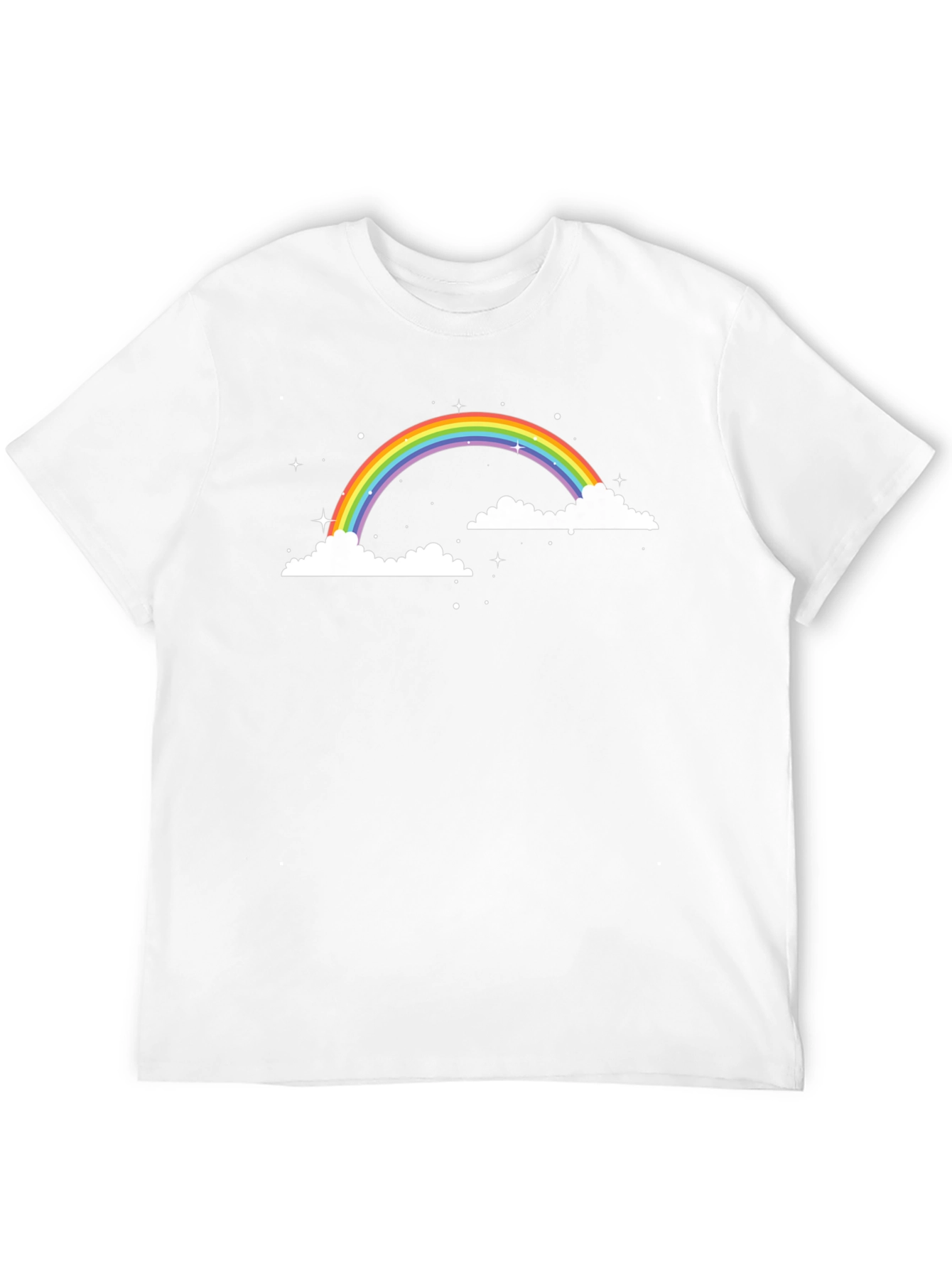 Rainbow Cloud Graphic Tee - Black Unisex T-Shirt