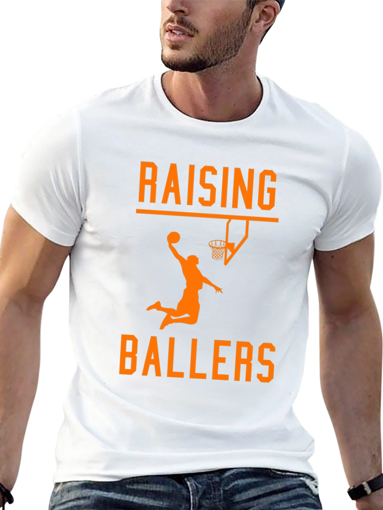 Raising Ballers Graphic Tee - Basketball Lovers T-Shirt