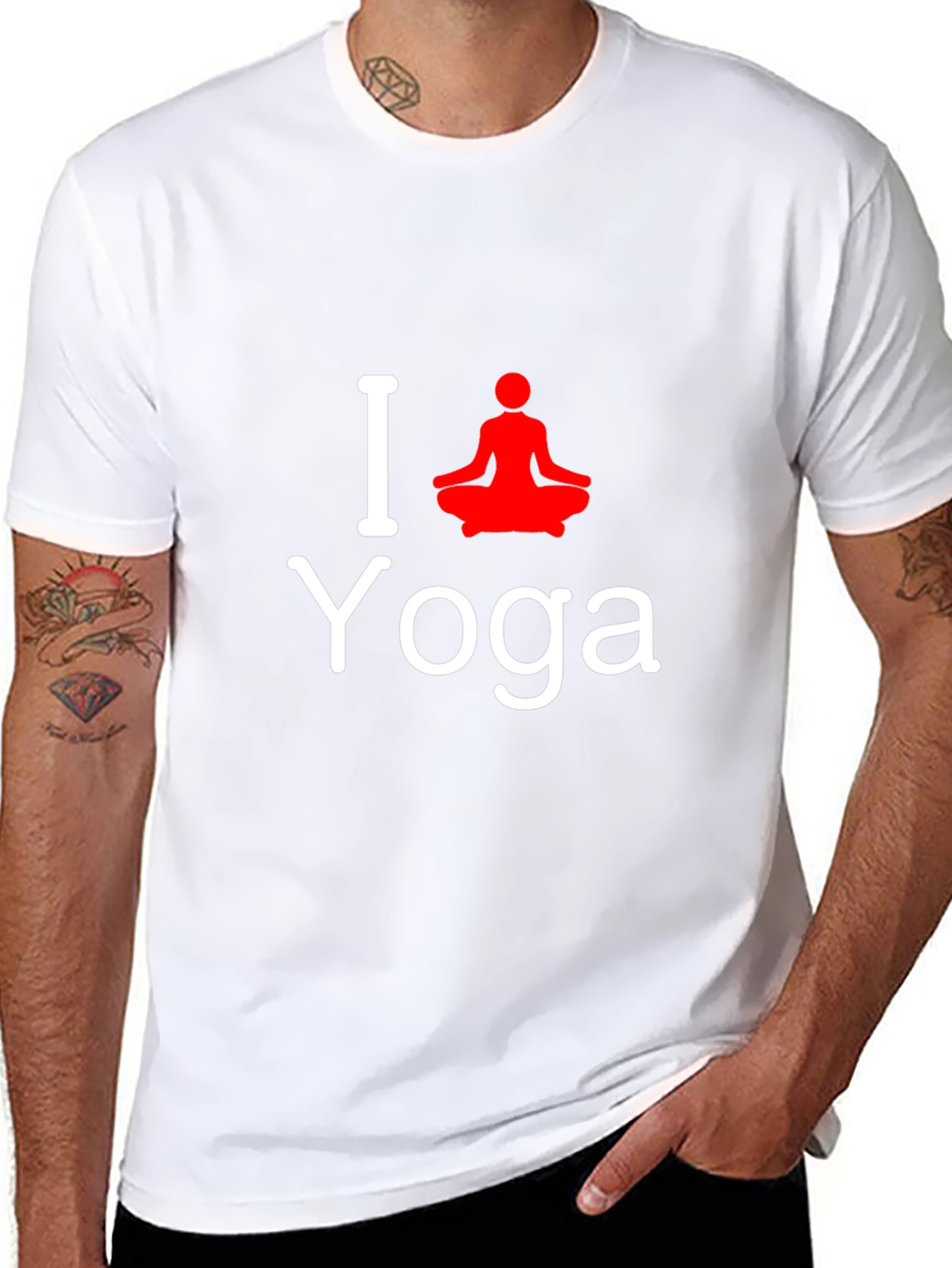 I Love Yoga T-Shirt - Black Cotton Tee
