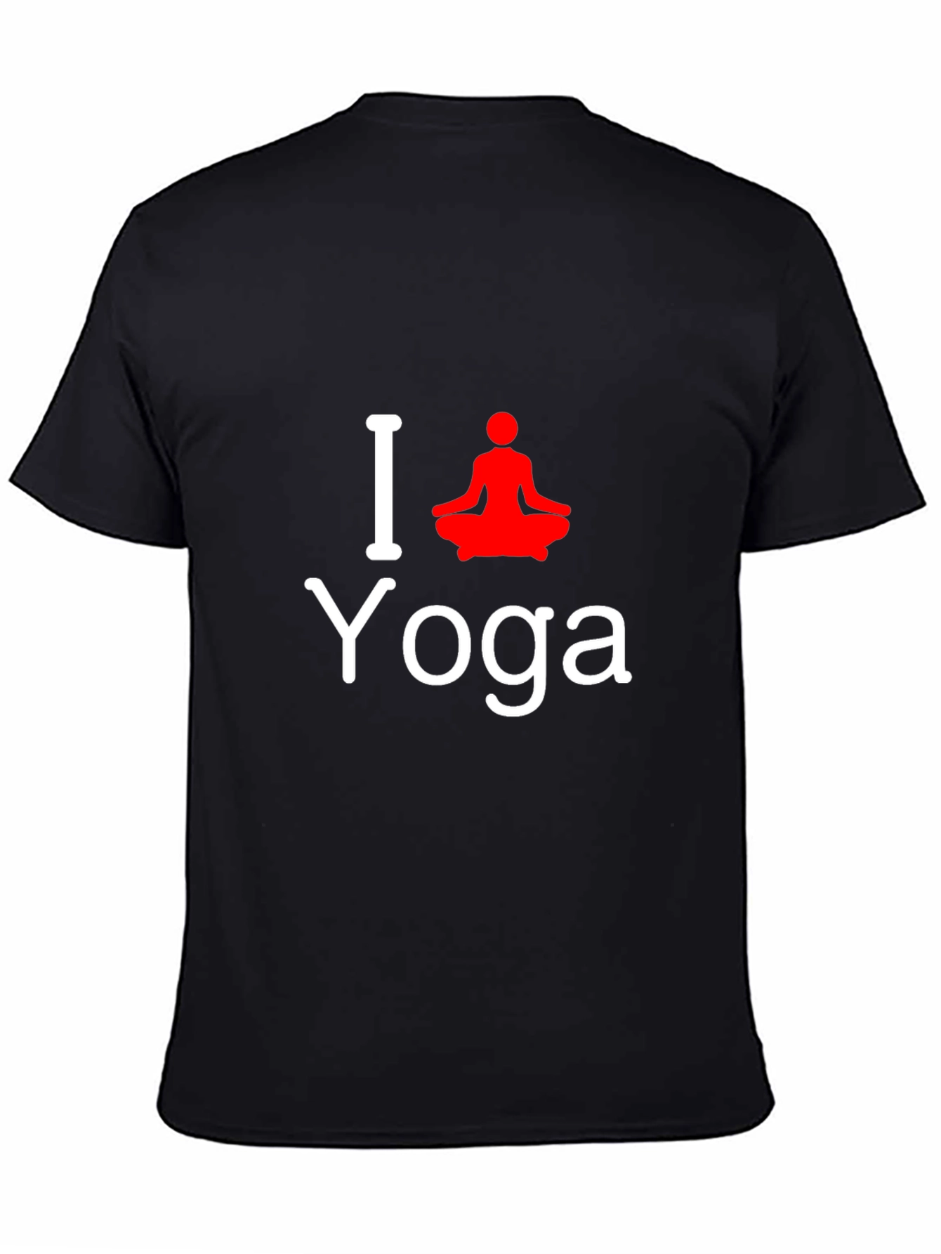 I Love Yoga T-Shirt - Black Cotton Tee