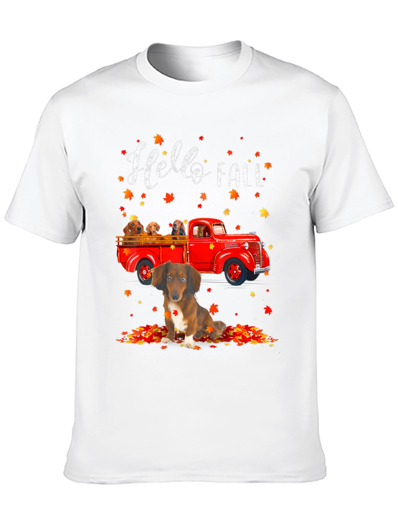 Hello Fall Dachshund T-Shirt