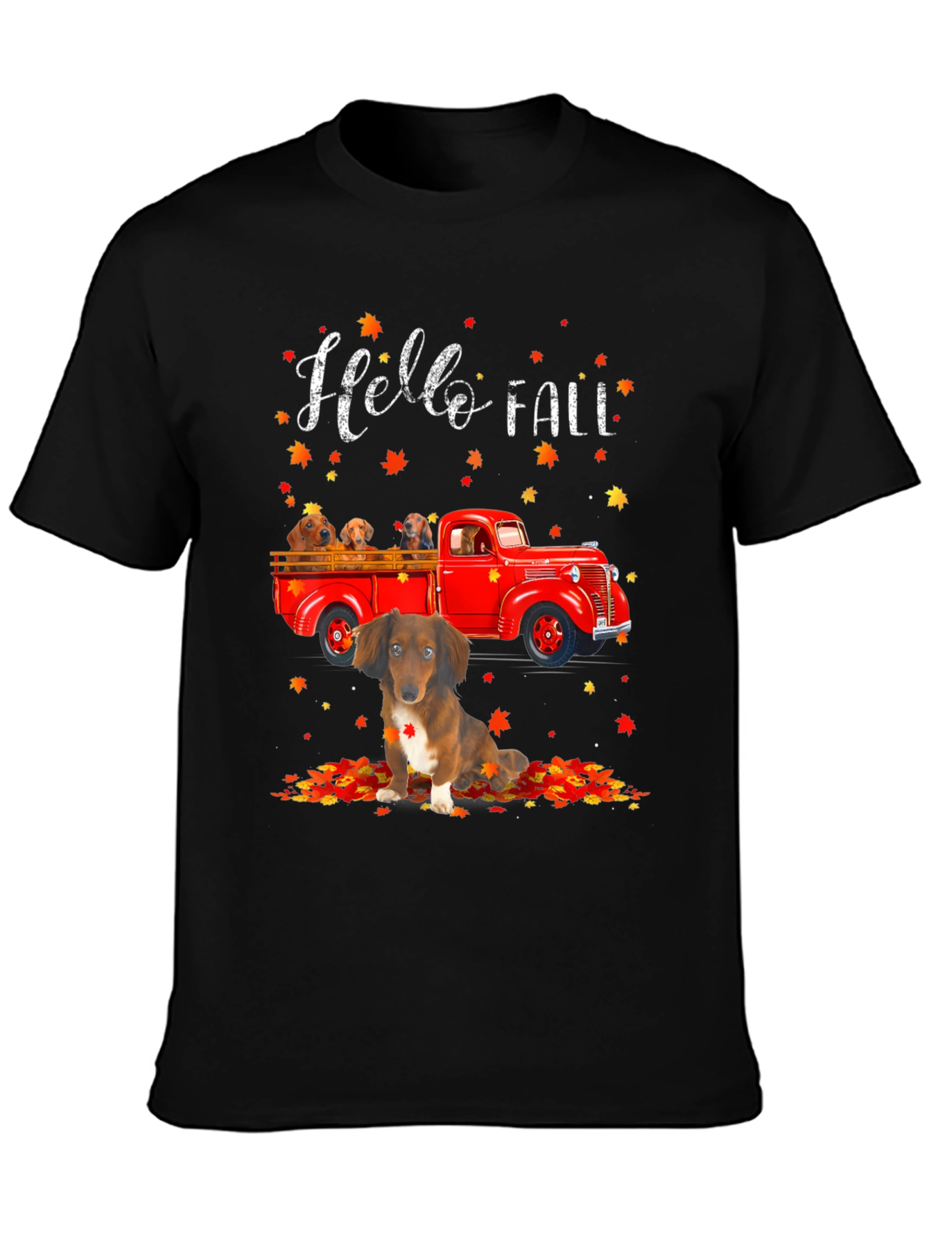 Hello Fall Dachshund T-Shirt