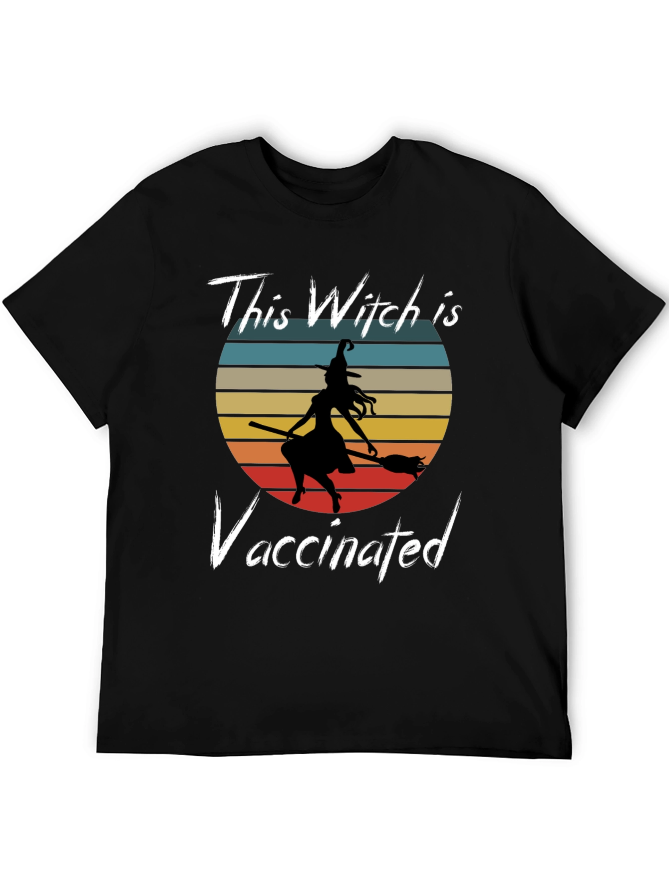 Vaccinated Witch Graphic T-Shirt