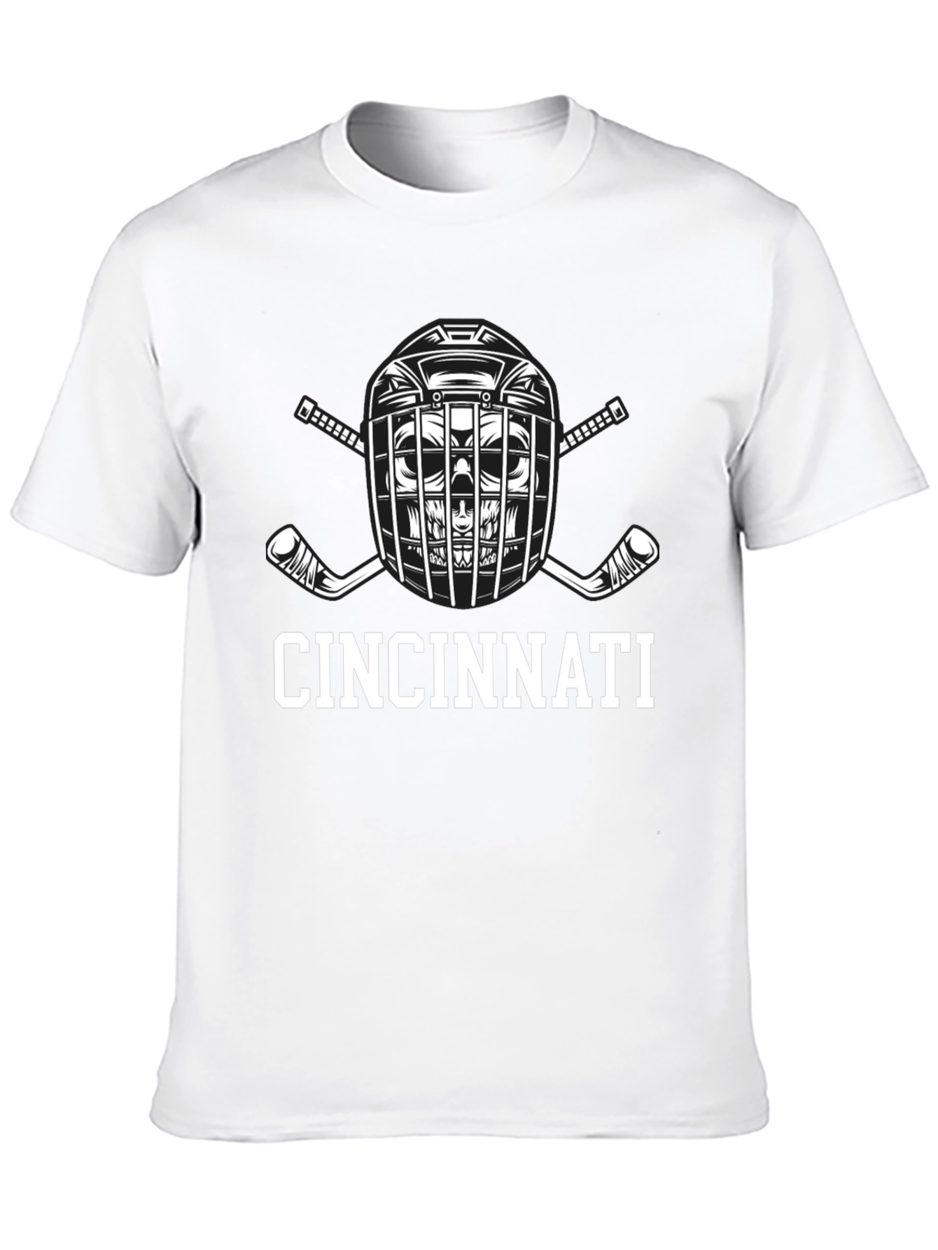 Cincinnati Hockey T-Shirt - Black Crew Neck Tee