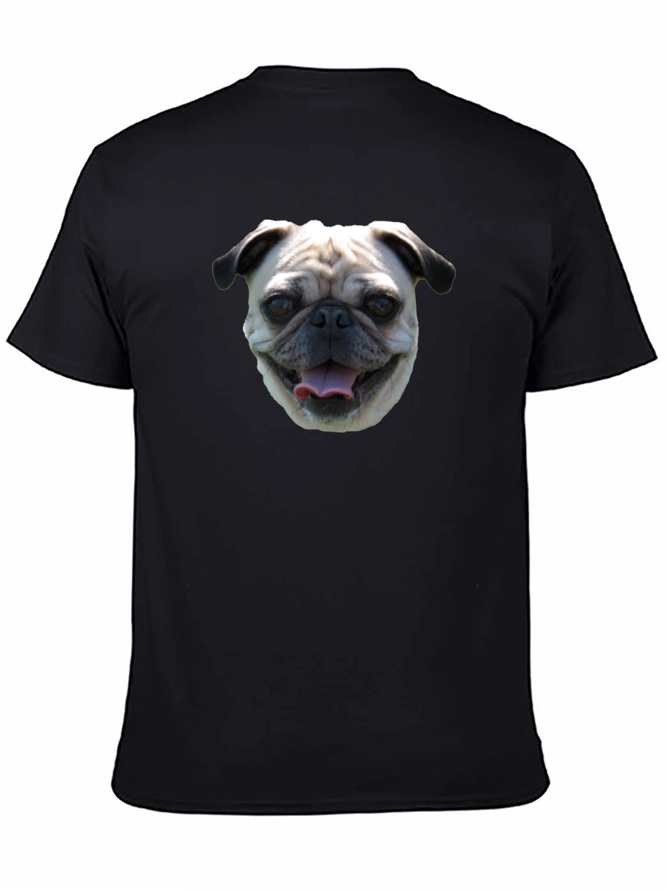Pug Face Black T-Shirt