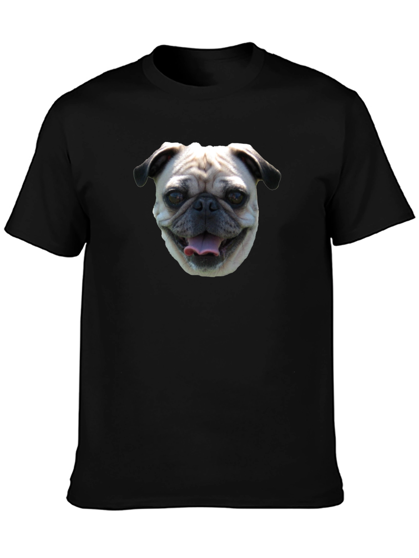 Pug Face Black T-Shirt