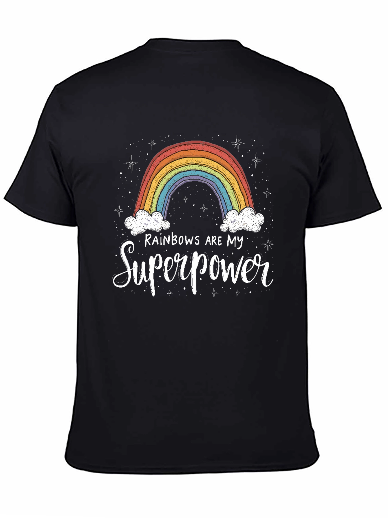 Rainbows Are My Superpower Black T-Shirt