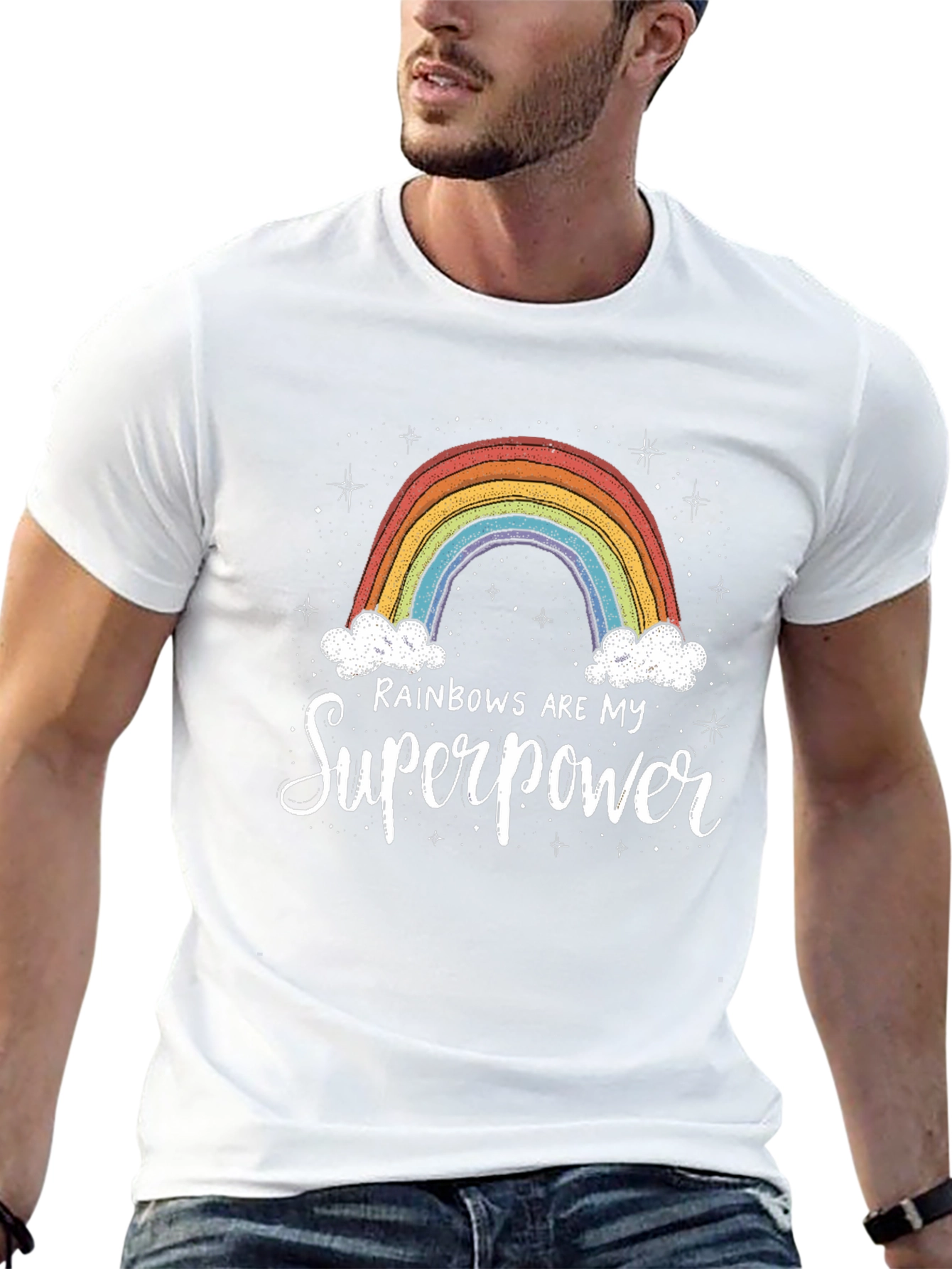 Rainbows Are My Superpower Black T-Shirt
