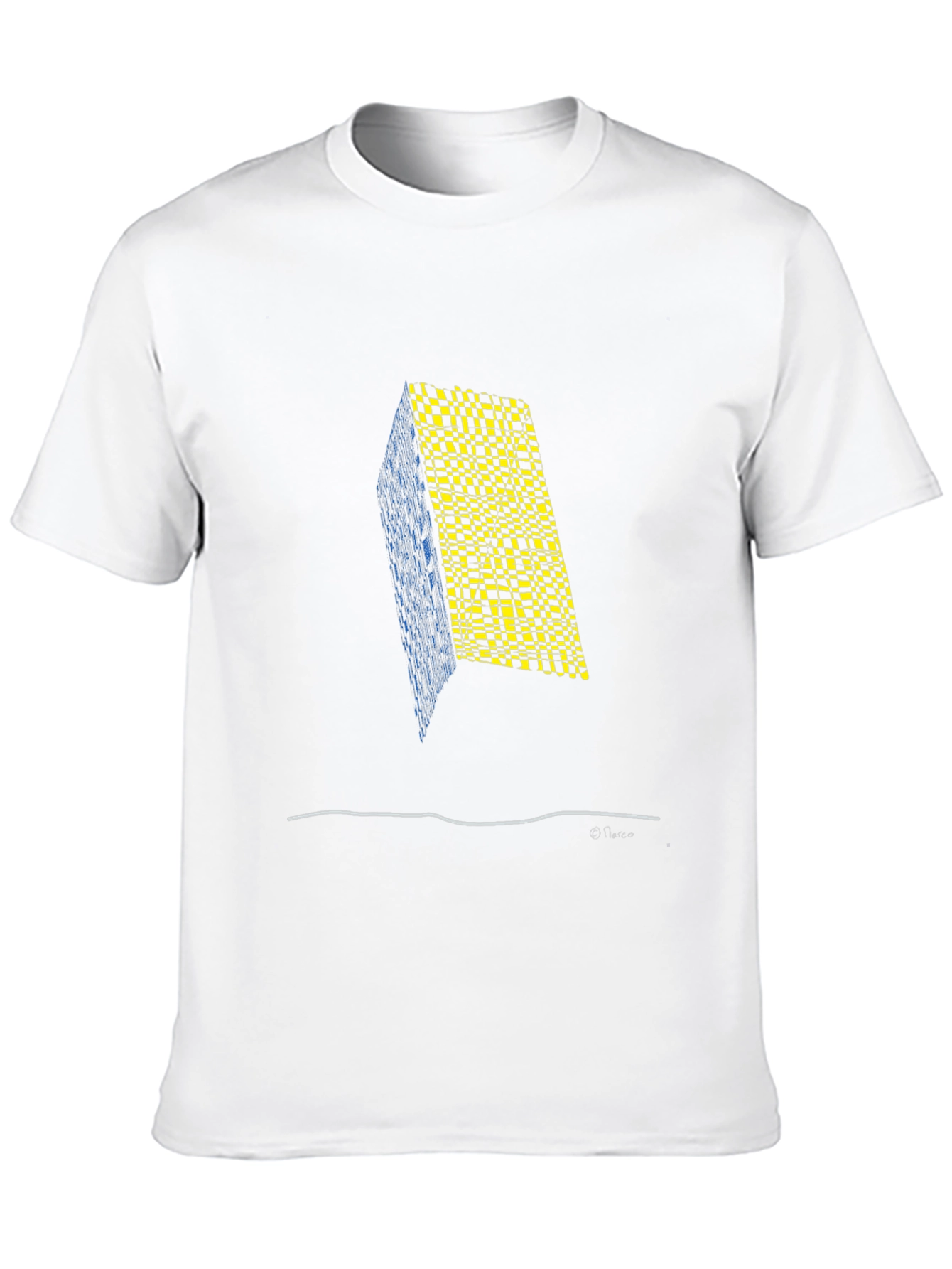 Abstract Geometric Print Mens Black T-Shirt