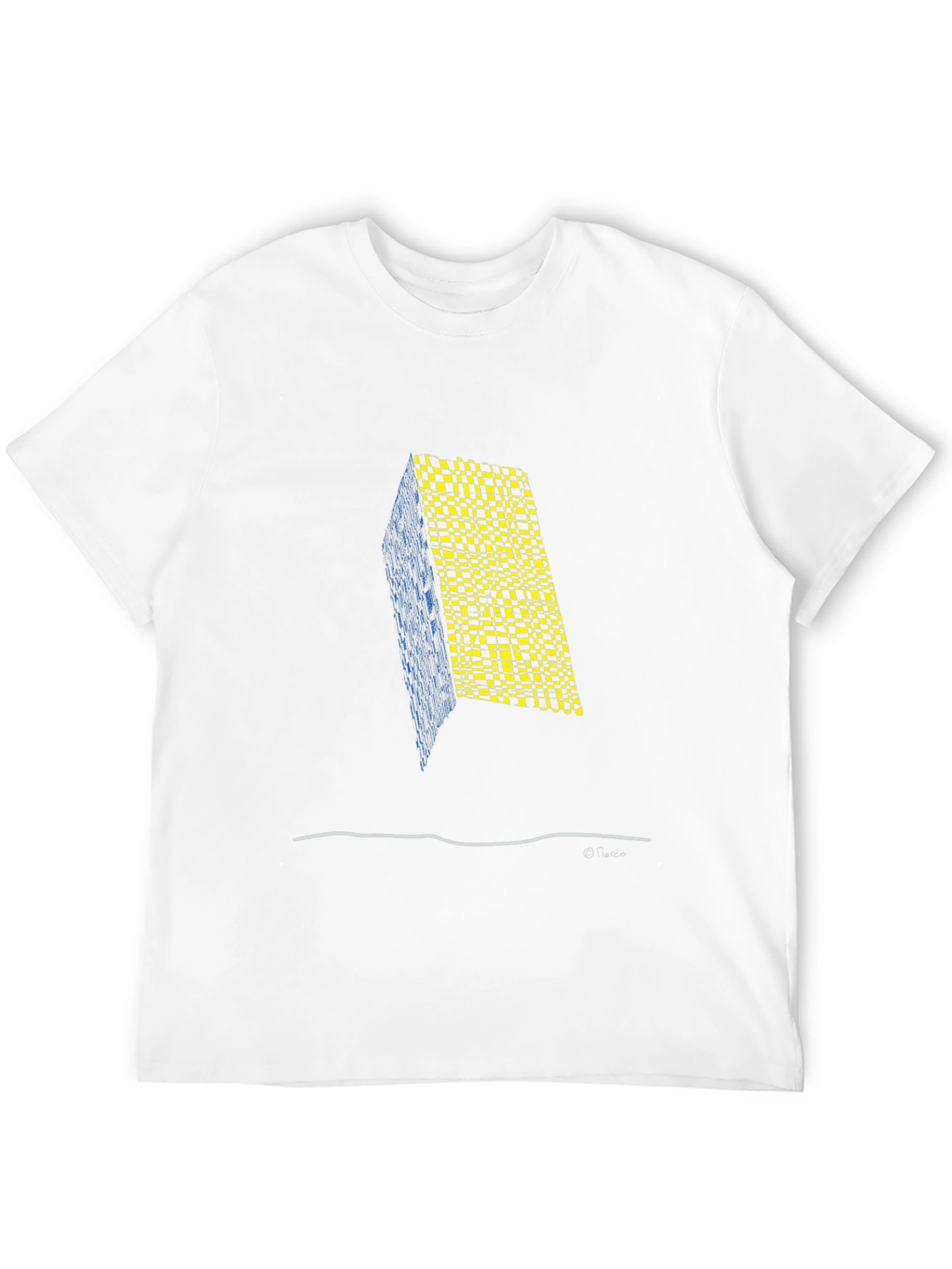 Abstract Geometric Print Mens Black T-Shirt