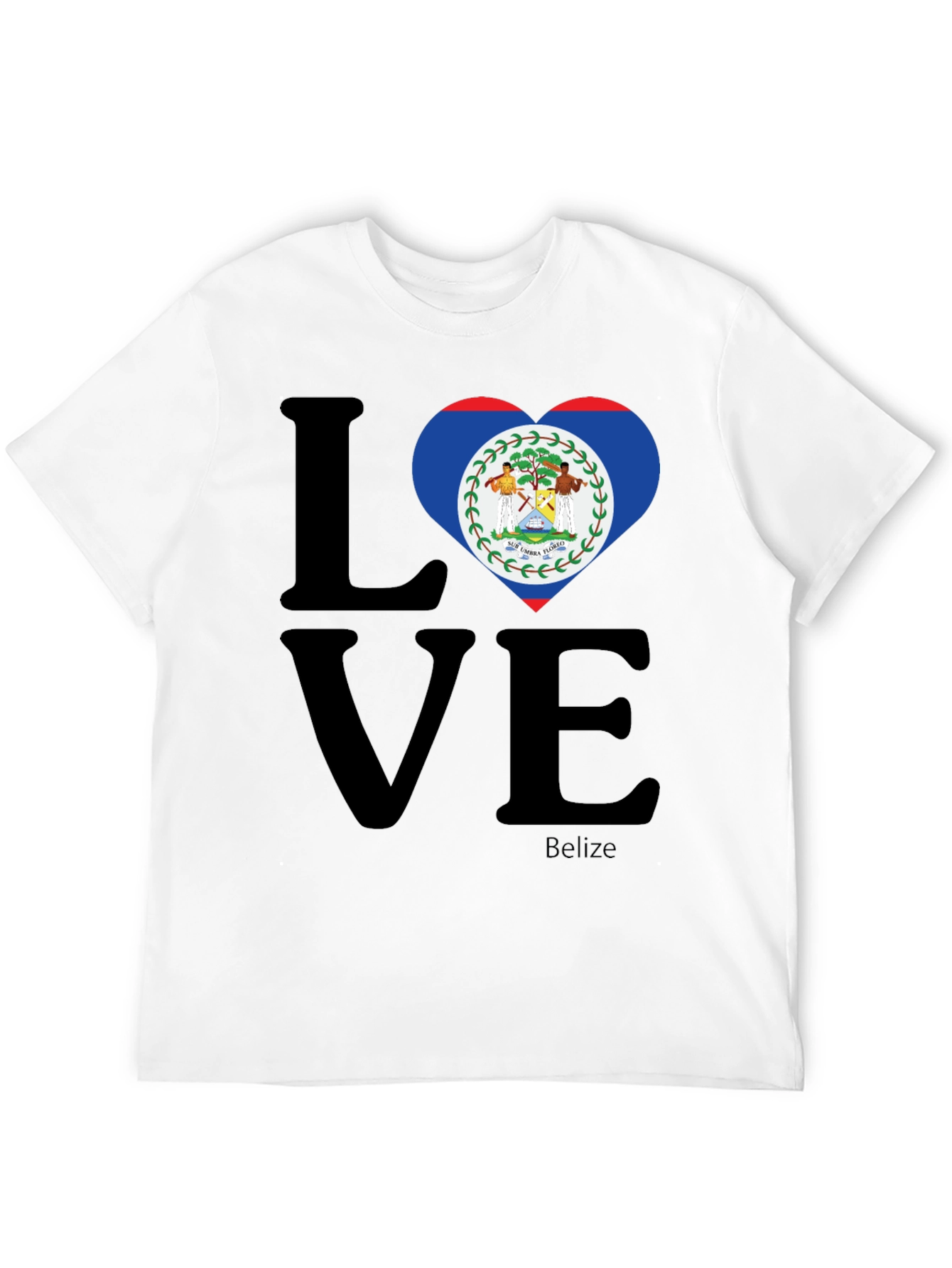 Belize Flag Heart Love T-Shirt