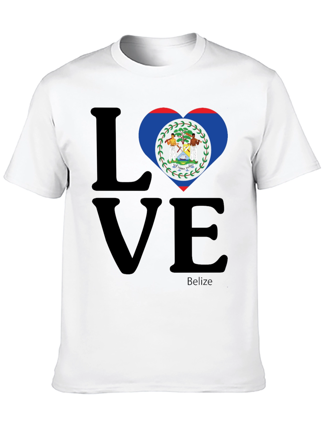 Belize Flag Heart Love T-Shirt