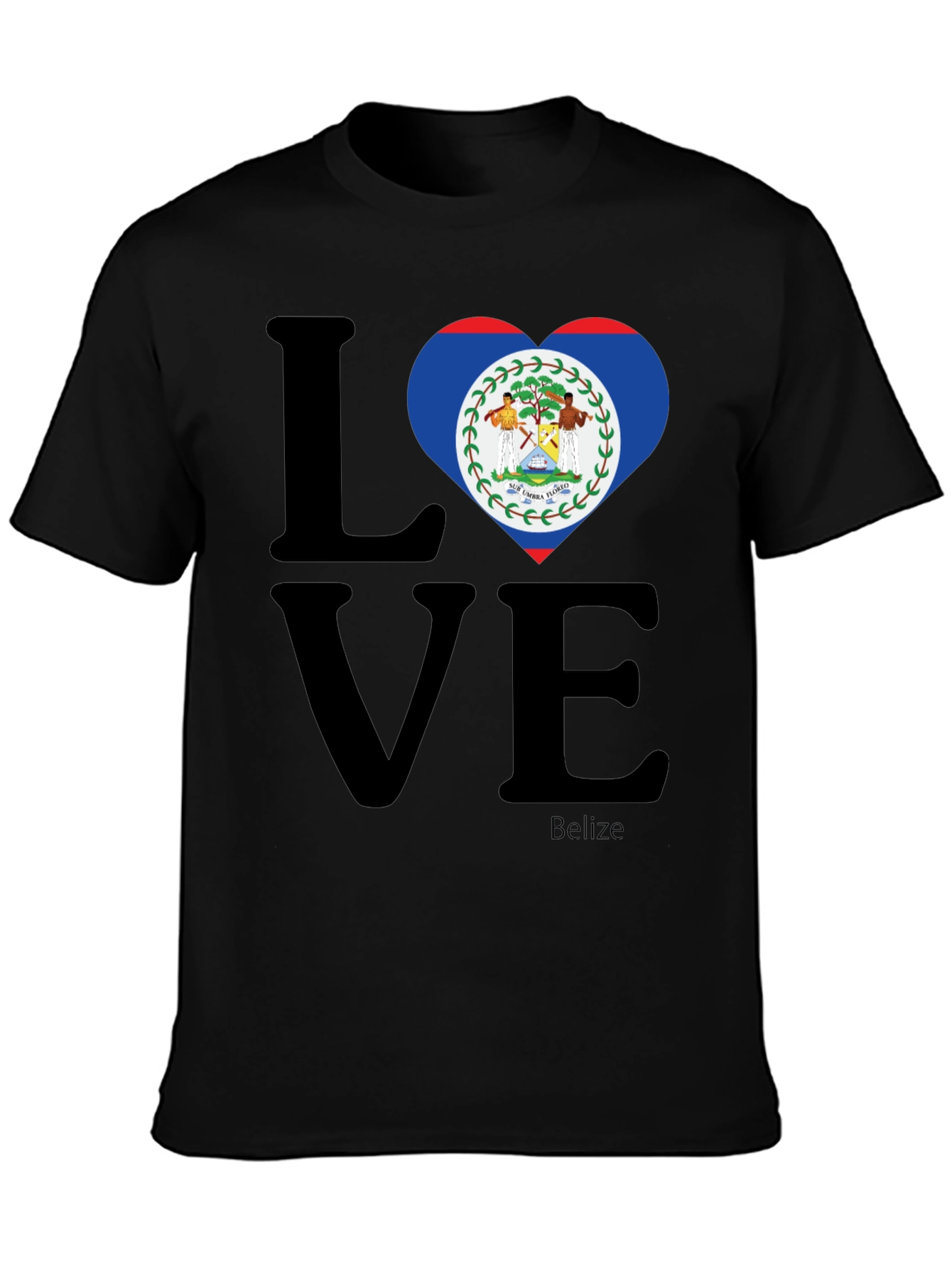 Belize Flag Heart Love T-Shirt