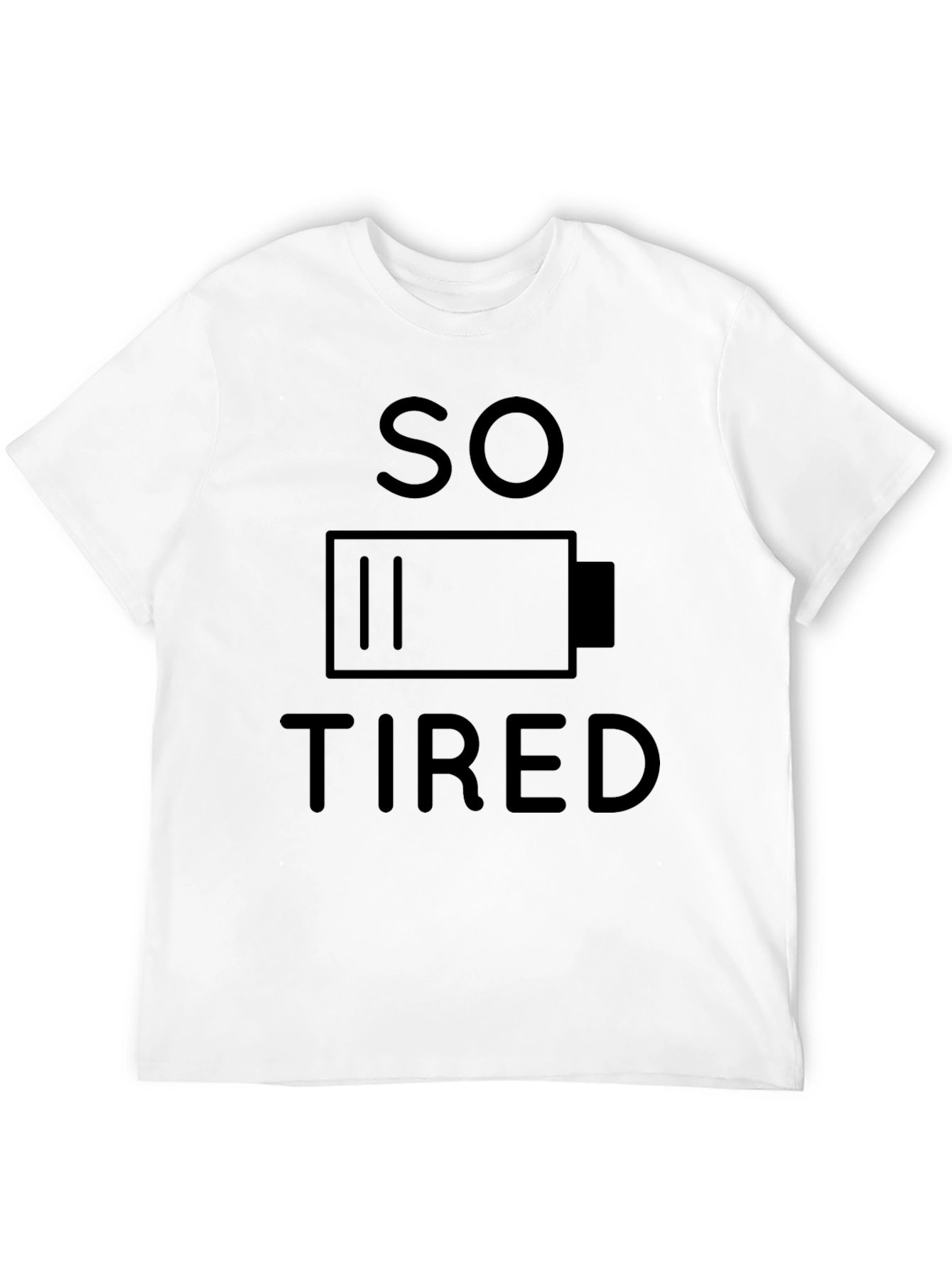 So Tired Black Graphic T-Shirt