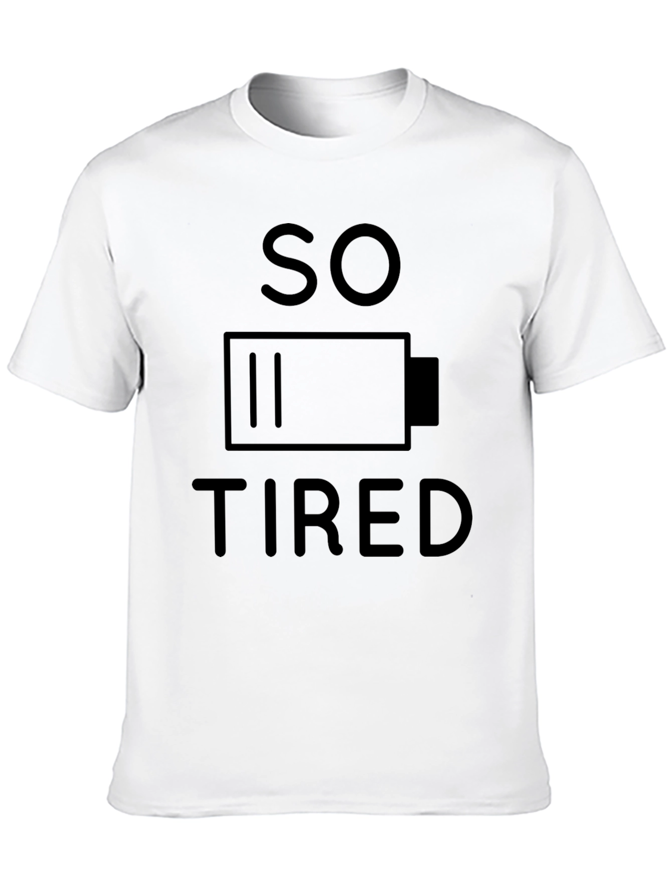 So Tired Black Graphic T-Shirt