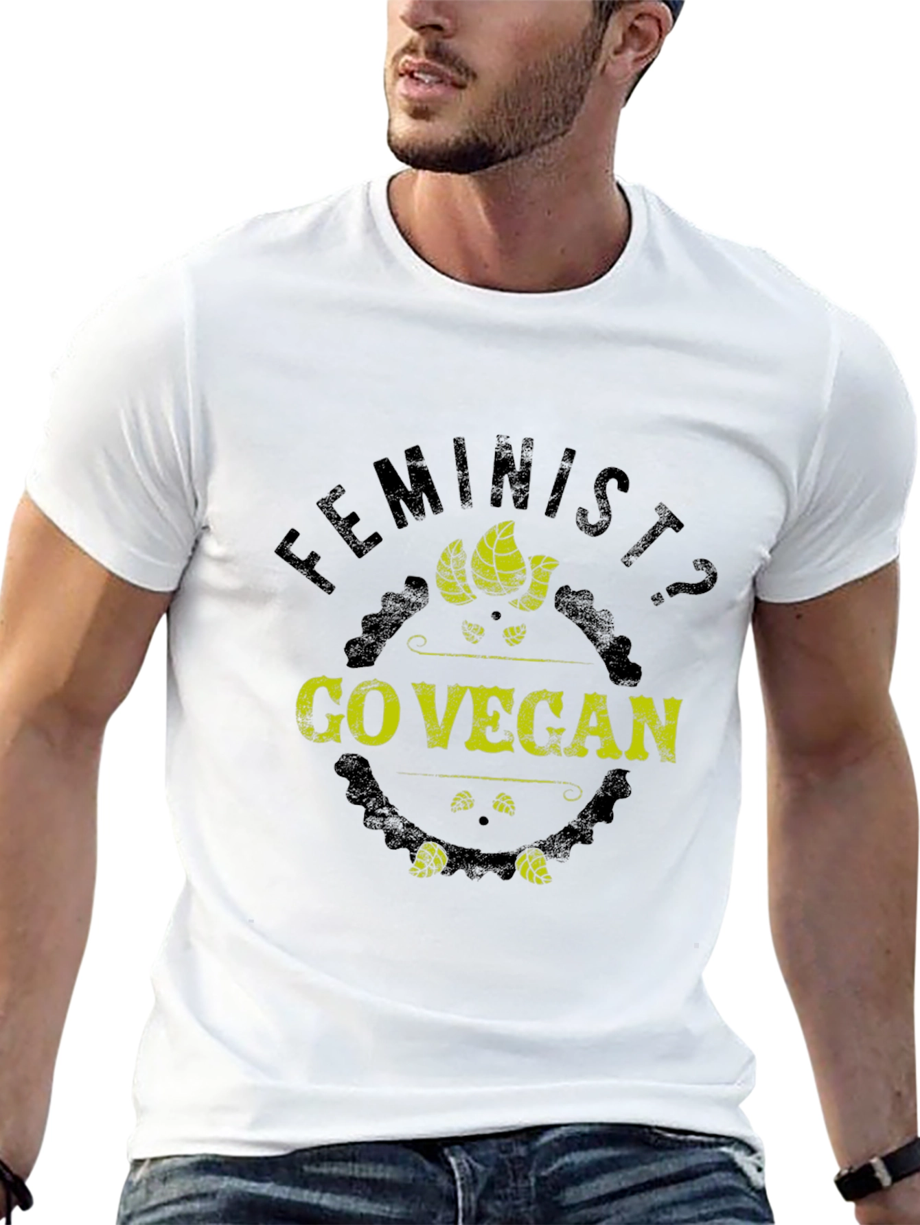 Feminist? Go Vegan Black T-Shirt