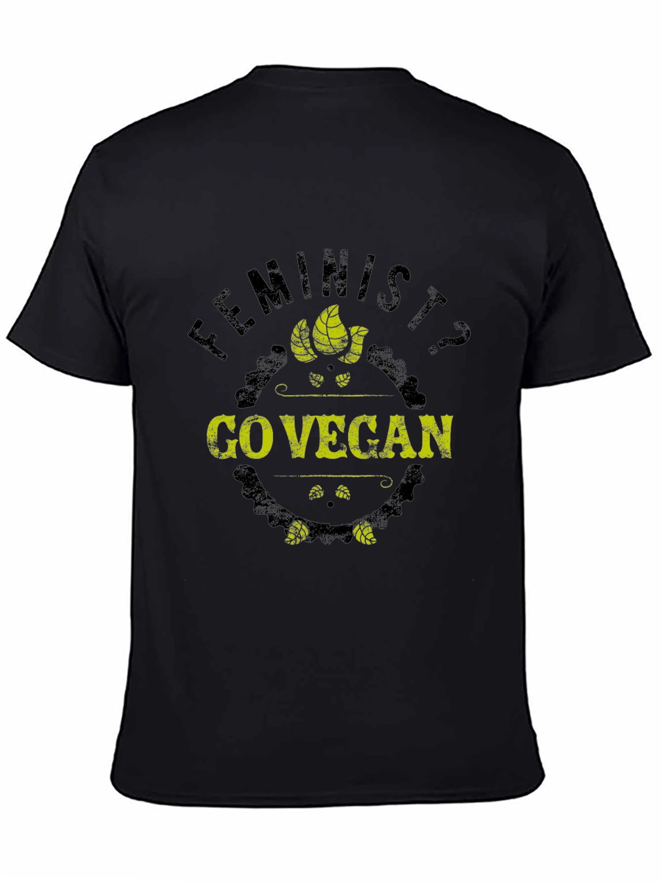 Feminist? Go Vegan Black T-Shirt