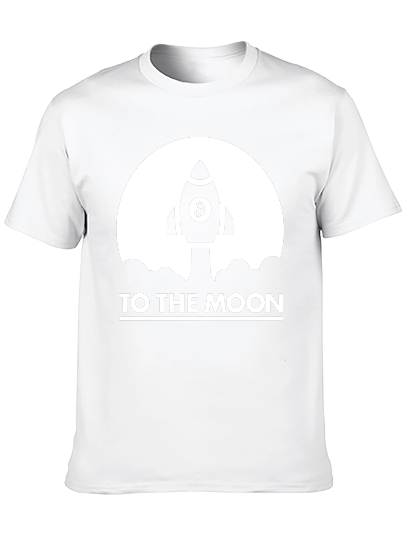Bitcoin Rocket To The Moon Black T-Shirt