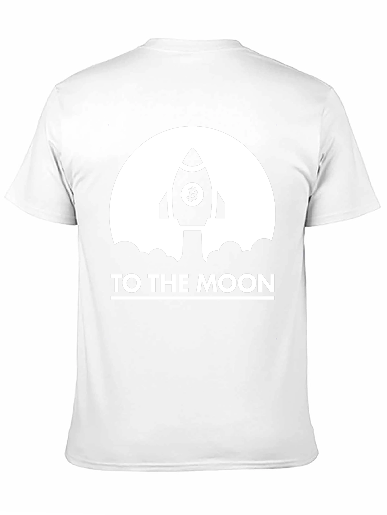 Bitcoin Rocket To The Moon Black T-Shirt