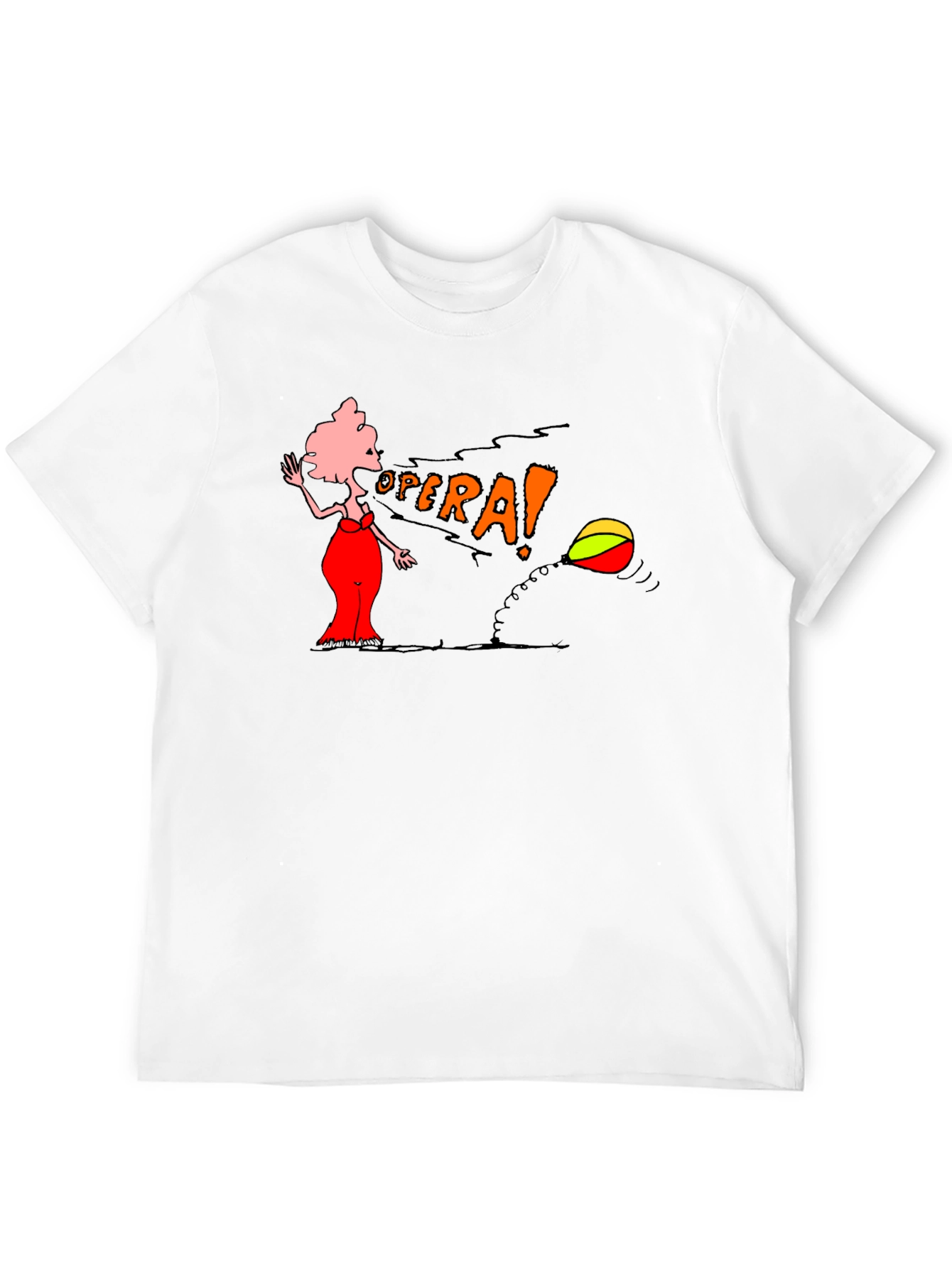 Opera Cartoon Graphic Tee - Black