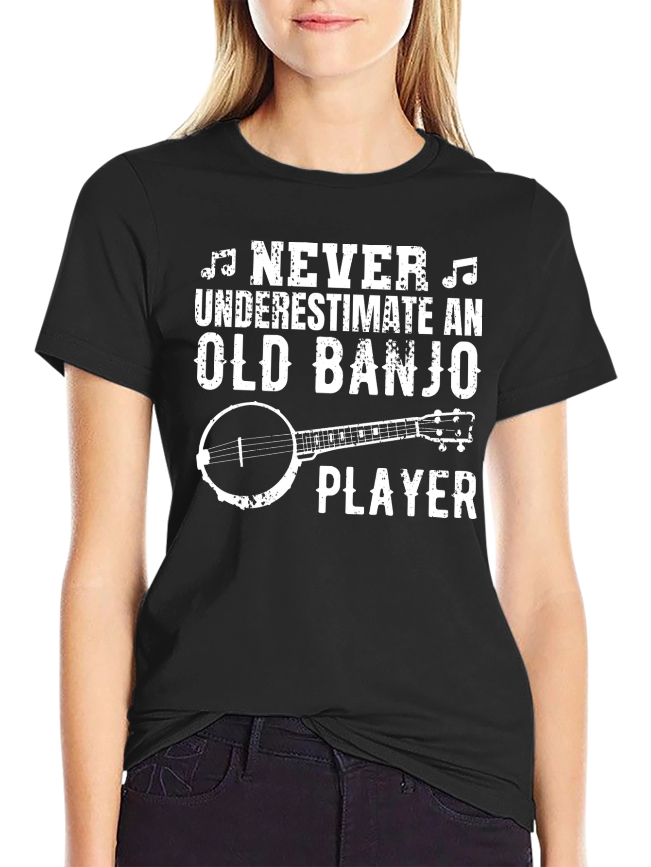 Old Banjo Player T-Shirt Musician Graphic Tee