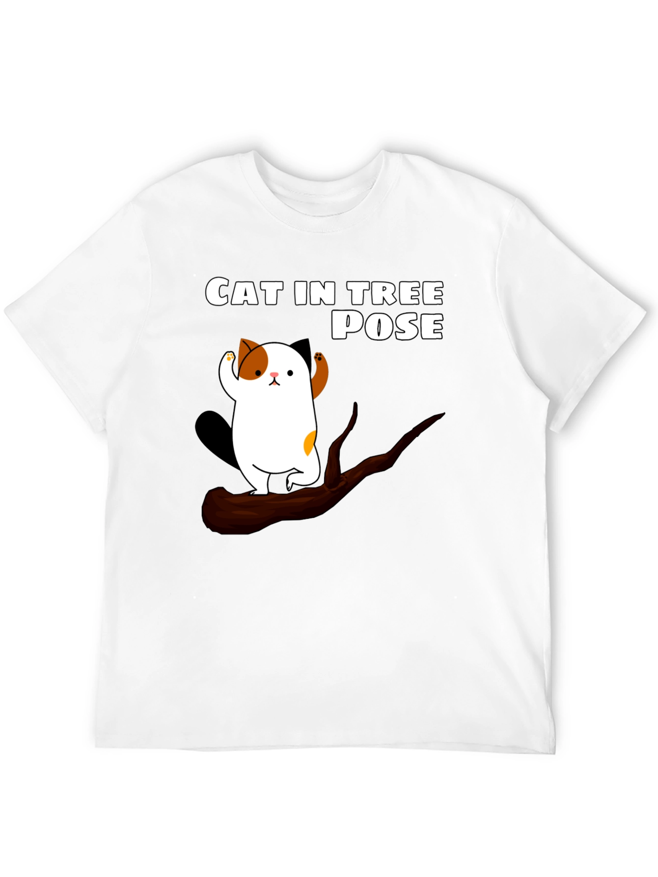 Cat in Tree Pose Graphic T-Shirt