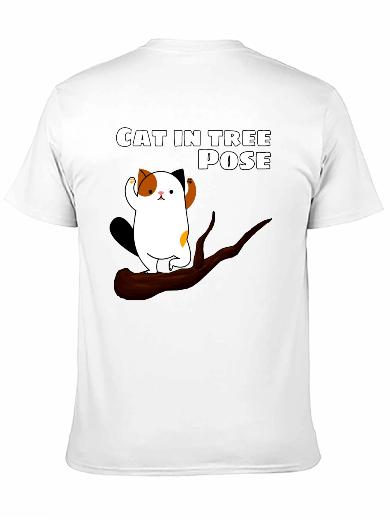 Cat in Tree Pose Graphic T-Shirt