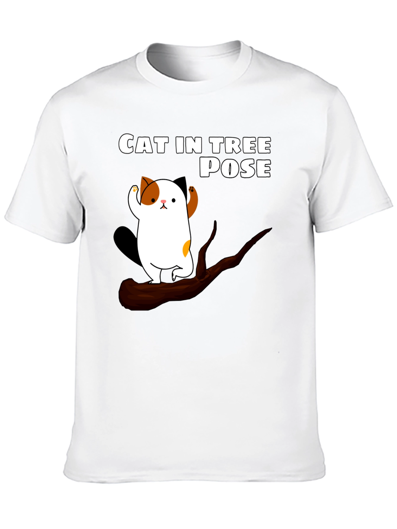 Cat in Tree Pose Graphic T-Shirt