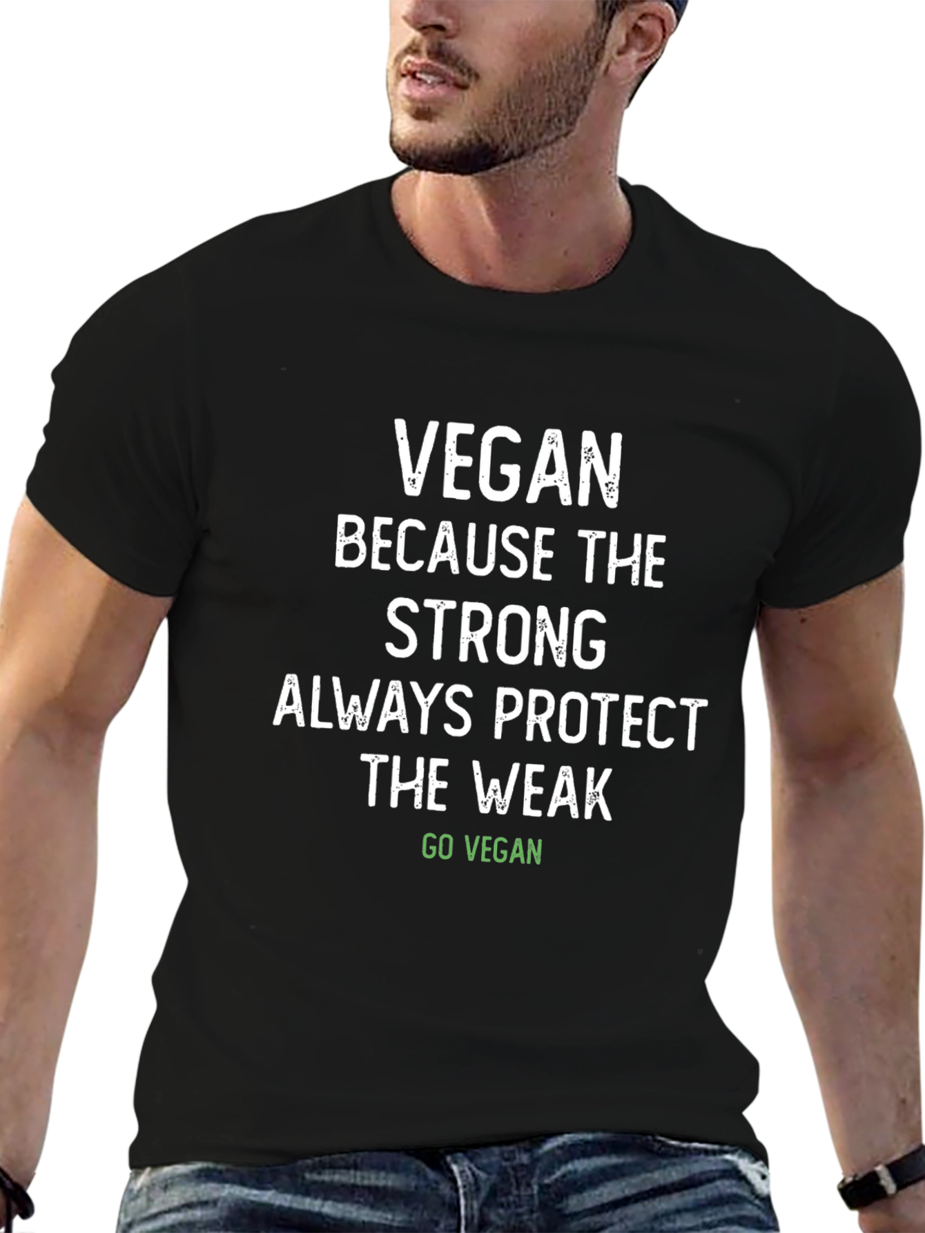 Vegan Strong Protect T-Shirt - Animal Lover Tee