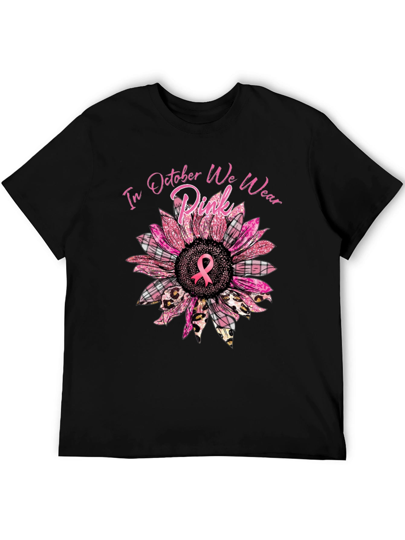 October Breast Cancer Awareness Sunflower T-Shirt