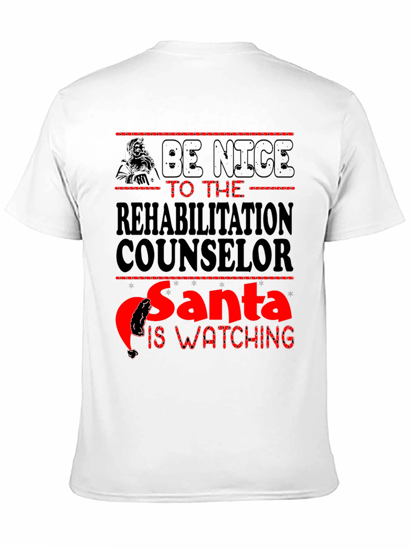 Rehabilitation Counselor Santa Watching T-Shirt