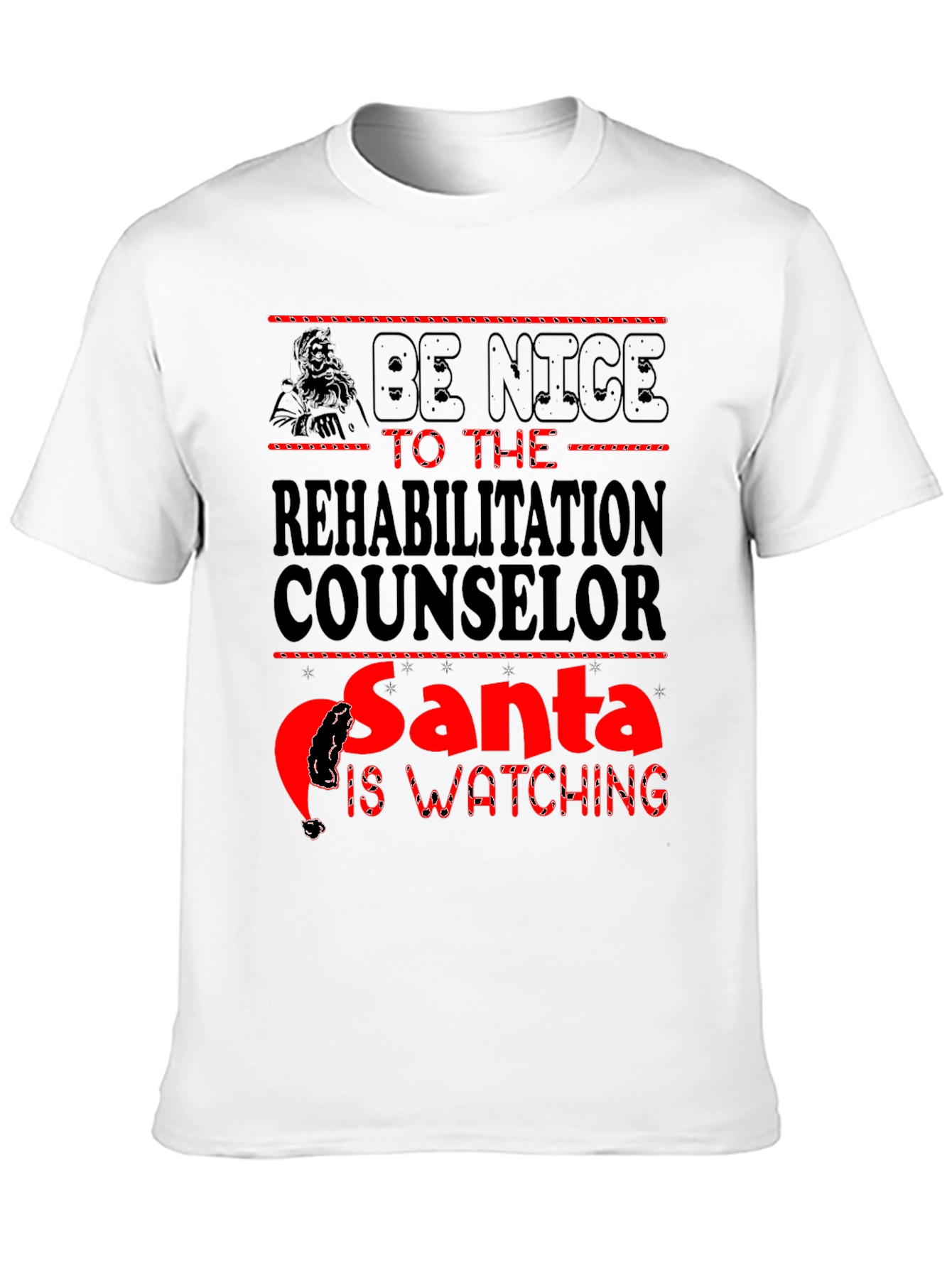Rehabilitation Counselor Santa Watching T-Shirt